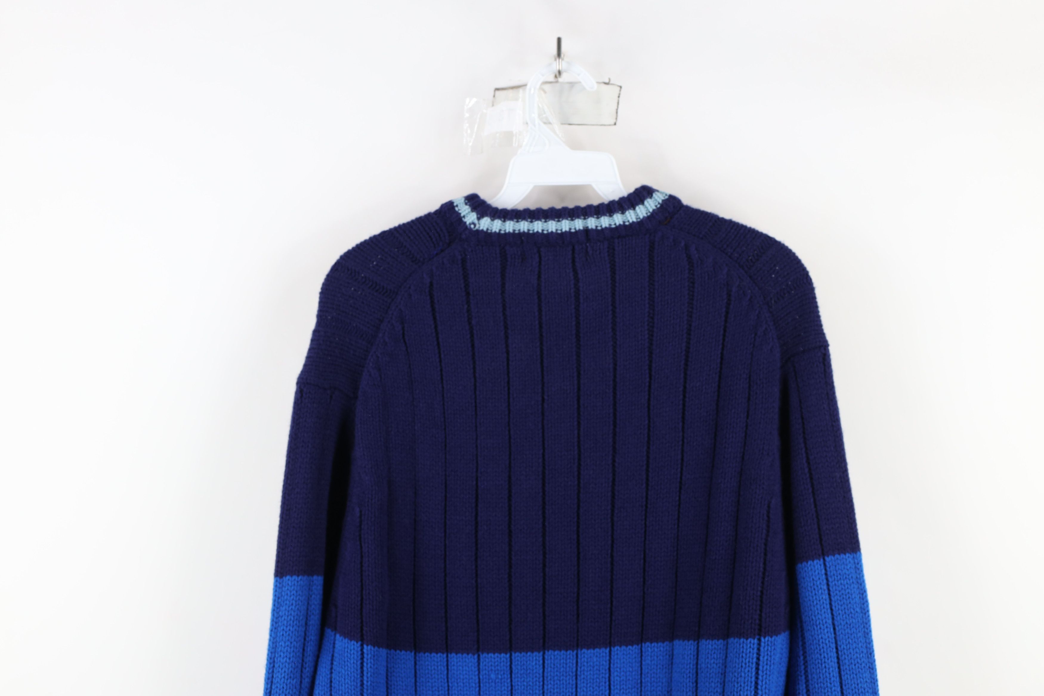 Vintage Vintage 70s Streetwear Block Ribbed Knit Crewneck Sweater Size XL / US 12-14 / IT 48-50 - 11 Thumbnail