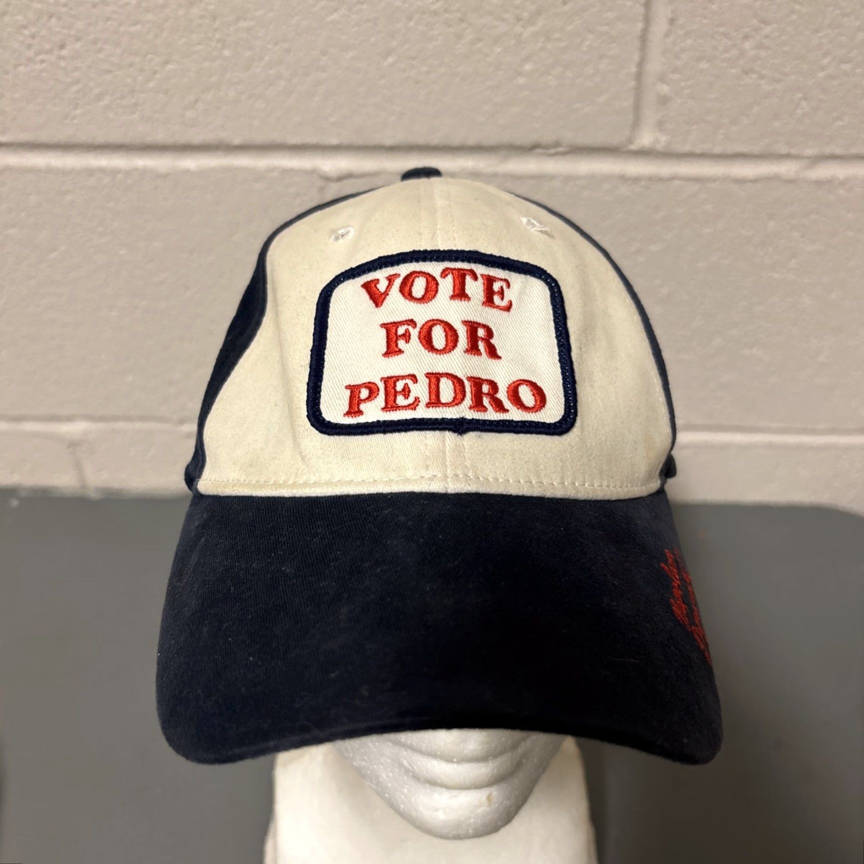 Vintage Napoleon Dynamite Vote For Pedro Embroidered Baseball Cap Bio-Domes Headgear Baseball Cap Men One Size Blue Twill Adjustable Vintage: No Size ONE SIZE - 3 Thumbnail