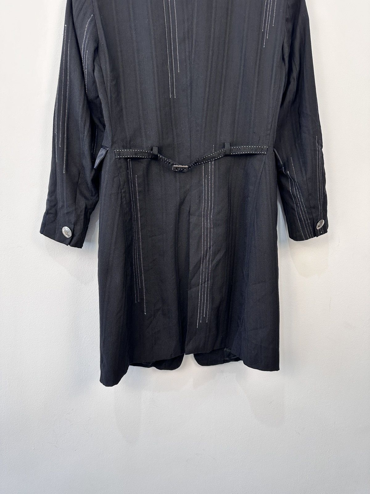 Marithe + Francois Girbaud Vintage Marithé François Girbaud Black Wool Long Jacket Coat Size M / US 6-8 / IT 42-44 - 14 Thumbnail