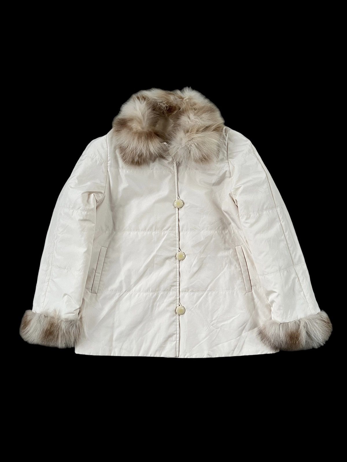 Balmain Vintage 90s Balmain Reversible Fur Silk Coat Size M / US 6-8 / IT 42-44 - 19 Thumbnail