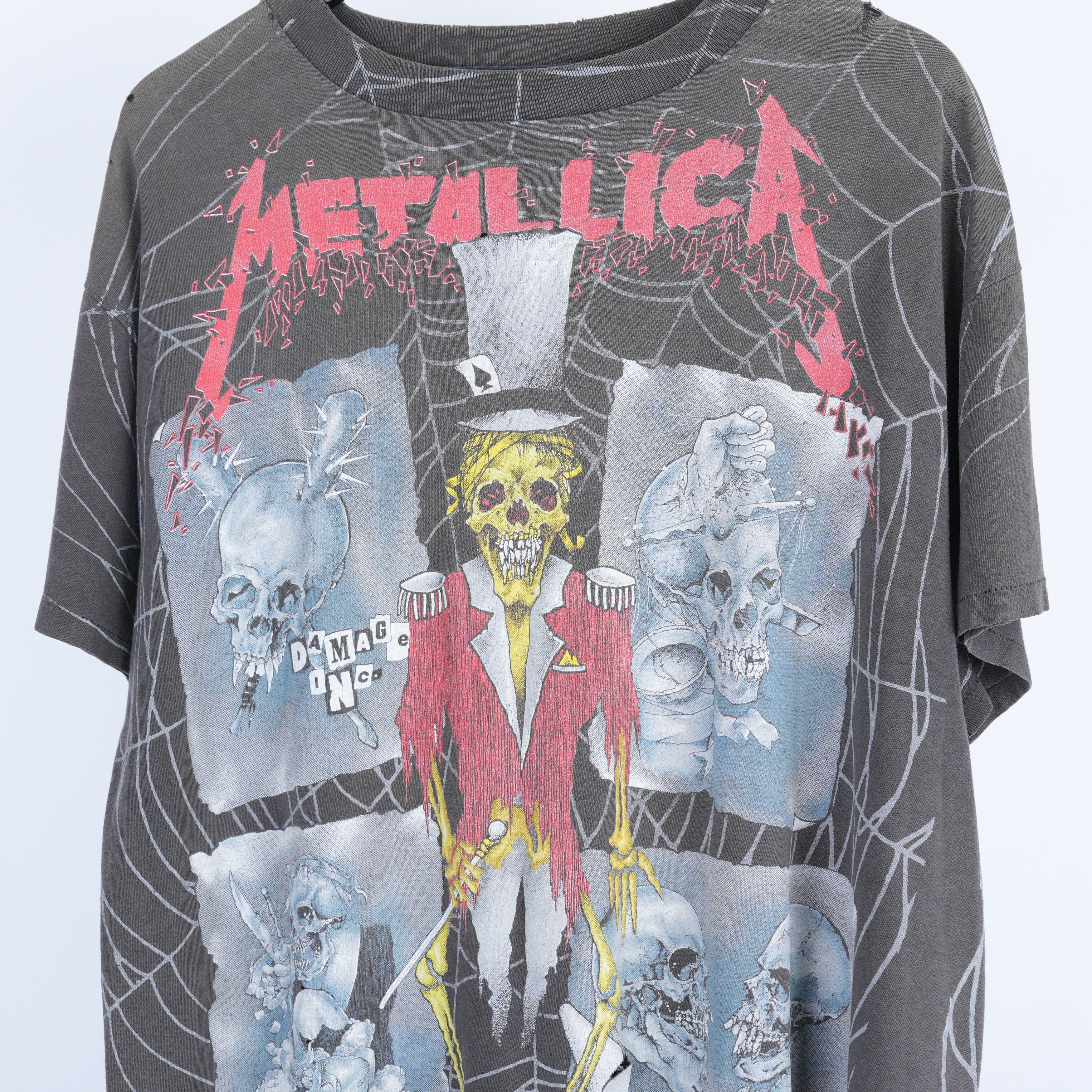 Vintage VINTAGE THRASHED FADED METALLICA RING MASTER AOP TEE Size US XL / EU 56 / 4 - 4 Thumbnail