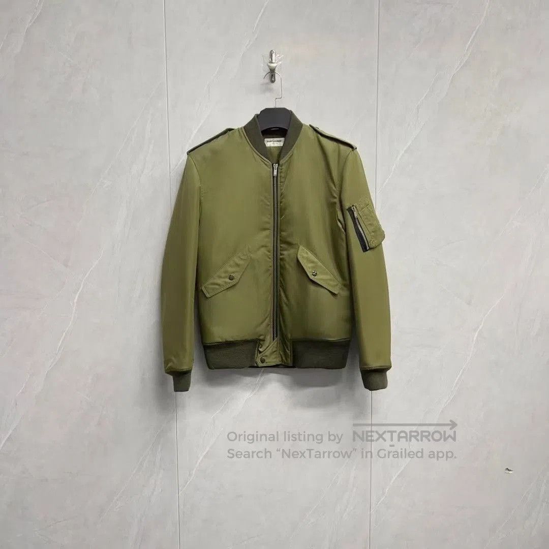Saint Laurent Paris Saint Laurent Green Bomber Jacket. Size US M / EU 48-50 / 2 - 1 Thumbnail