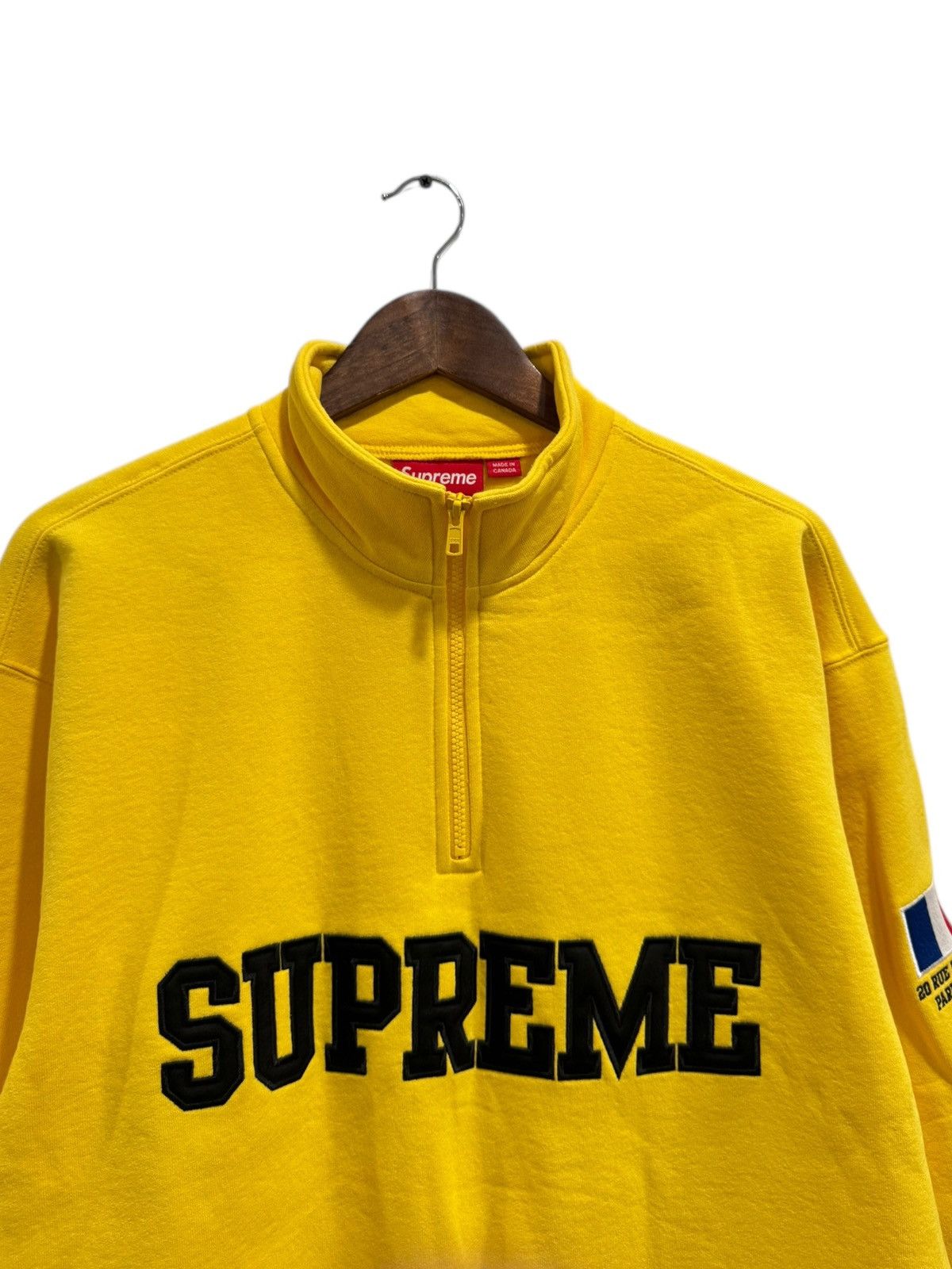 Supreme Supreme Paris Shop Flag Half Zip Pullover Yellow Size US L / EU 52-54 / 3 - 2 Thumbnail