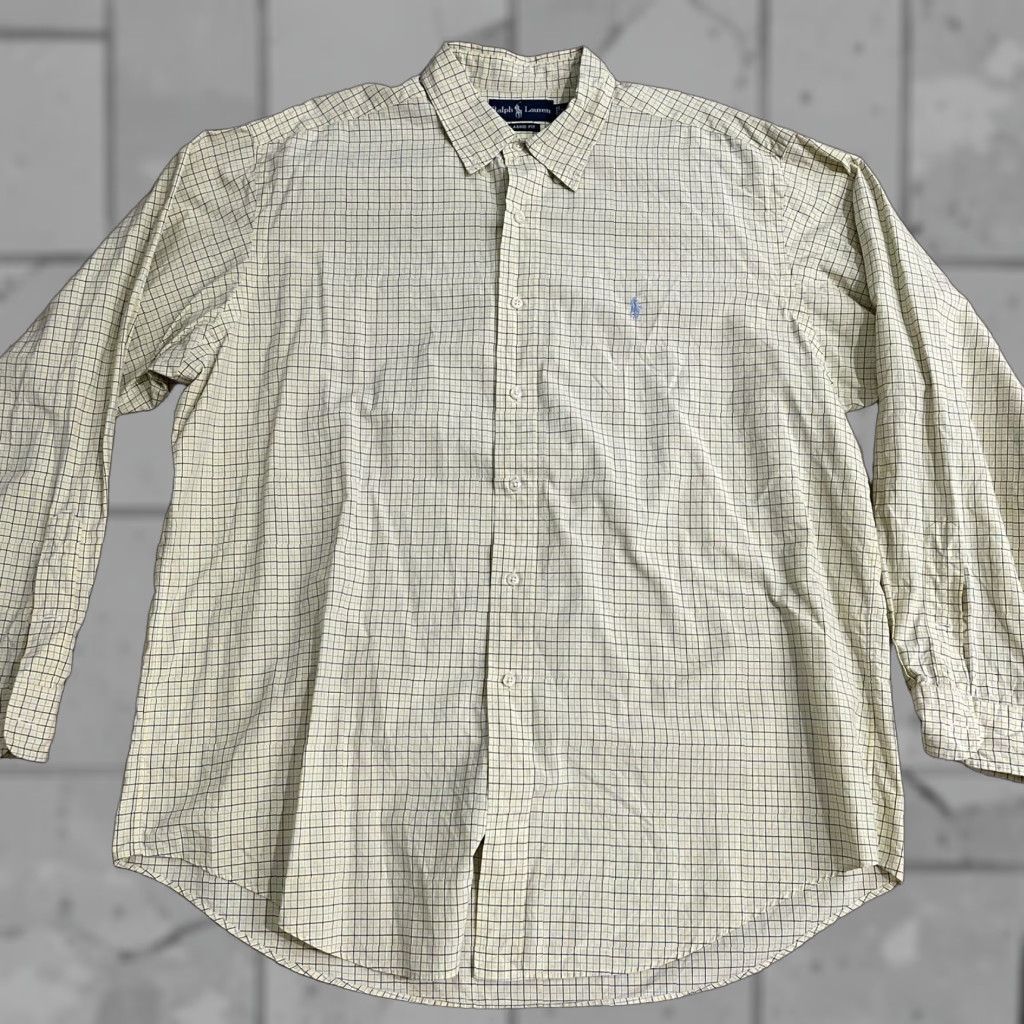 Ralph Lauren Ralph Lauren Men's XL Long Sleeve Plaid Button-Down Shirt Yellow Classic Fit Size US XL / EU 56 / 4 - 1 Thumbnail