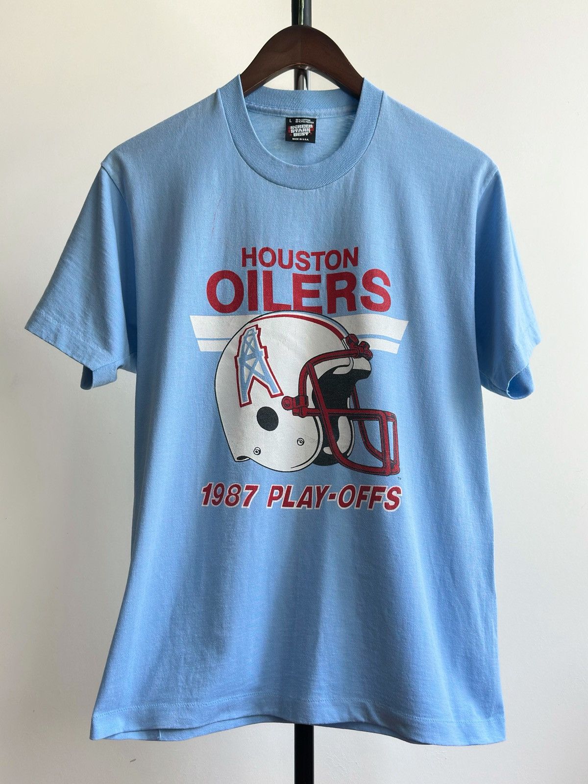 NFL × Vintage VINTAGE HOUSTON OILERS 1987 PLAY-OFFS NFL TEE SINGLE STITCH Size US L / EU 52-54 / 3 - 1 Thumbnail