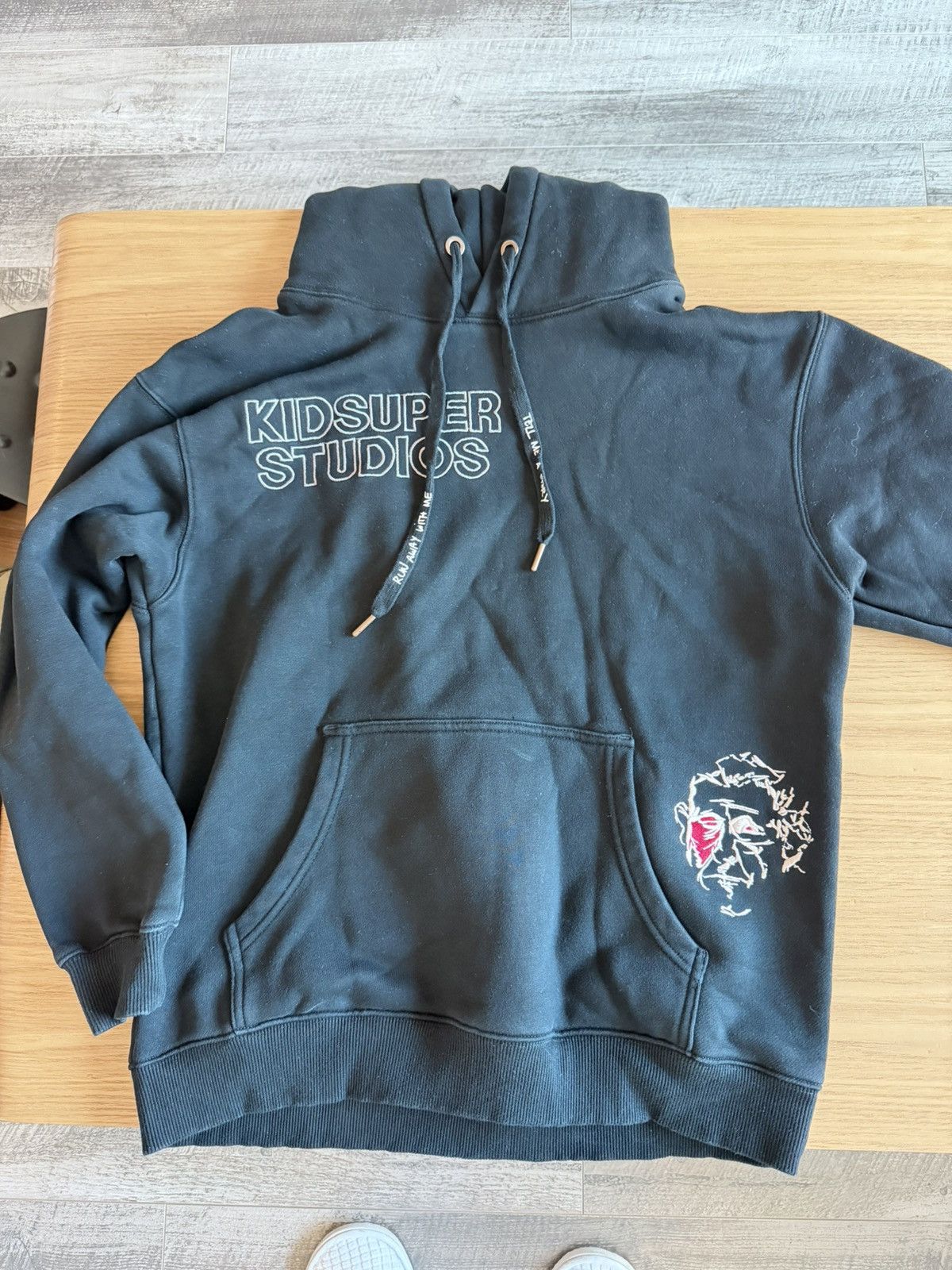 KidSuper Abstract Embroidered Artwork Hoodie Sz Small