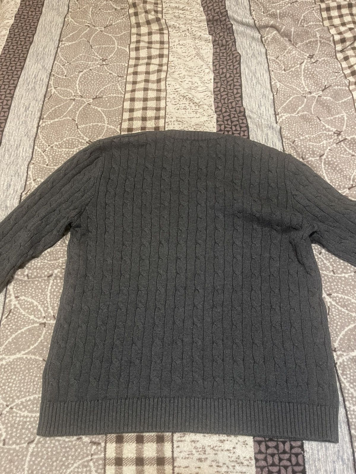 Polo Ralph Lauren Grey Polo Ralph Lauren cable knit sweater Size US L / EU 52-54 / 3 - 2 Thumbnail