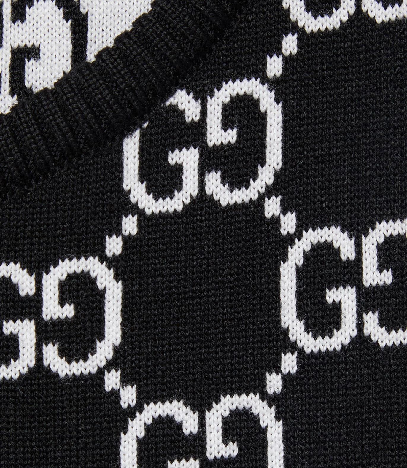 Gucci GUCCI GG WOOL JACQUARD MINI DRESS SIZE L Size ONE SIZE - 4 Thumbnail