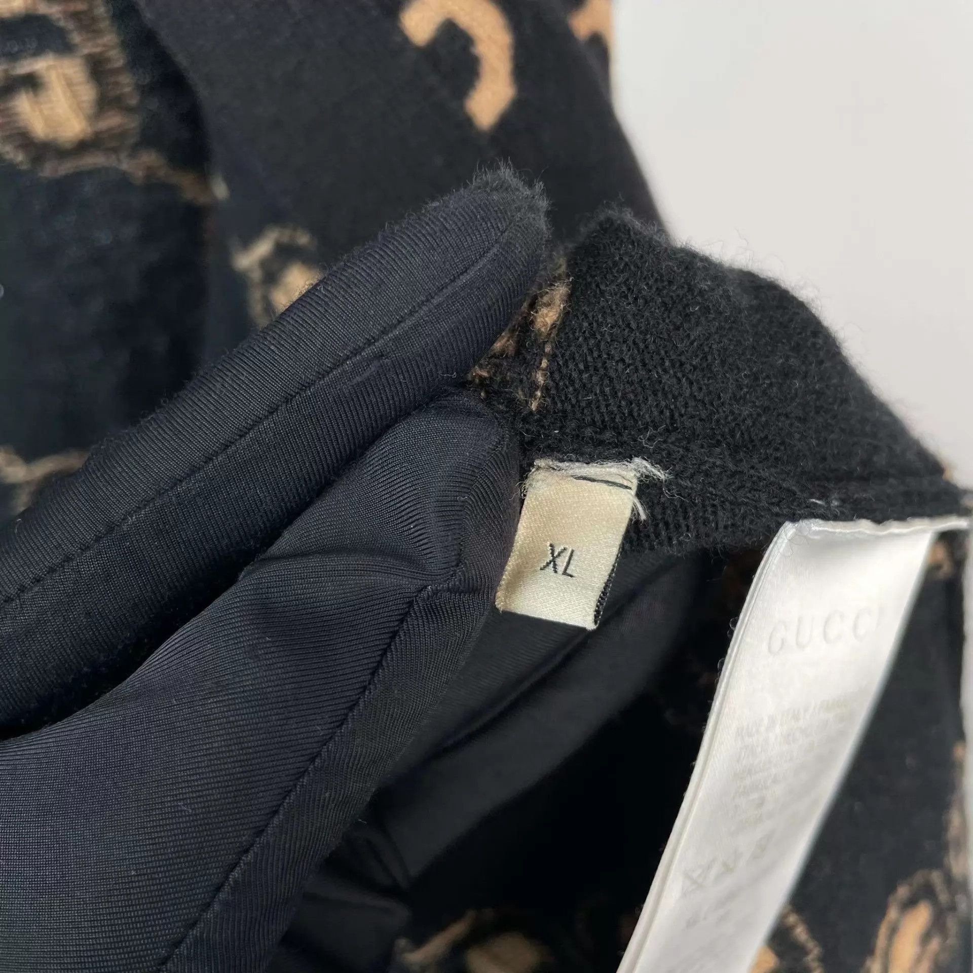 Gucci Gucci Wool All Over Print Black Cardigan XL Size US XL / EU 56 / 4 - 5 Thumbnail