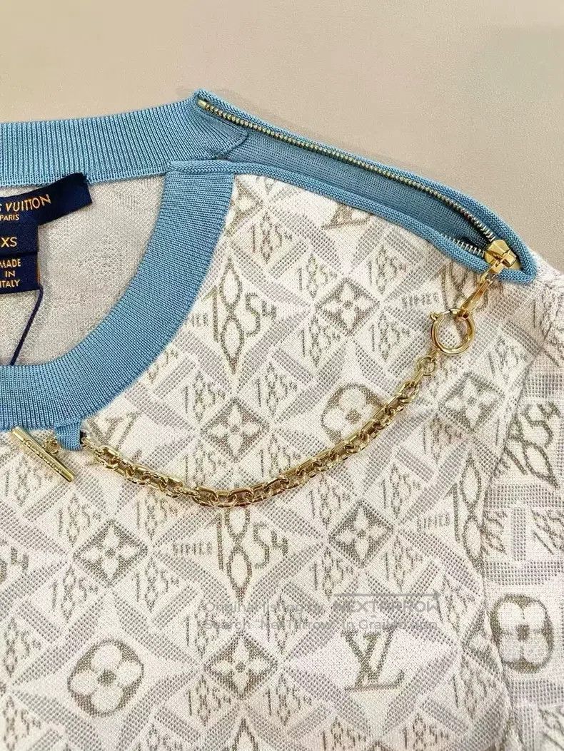 Louis Vuitton Louis Vuitton Old-print knit short sleeves Size XS / US 0-2 / IT 36-38 - 4 Thumbnail