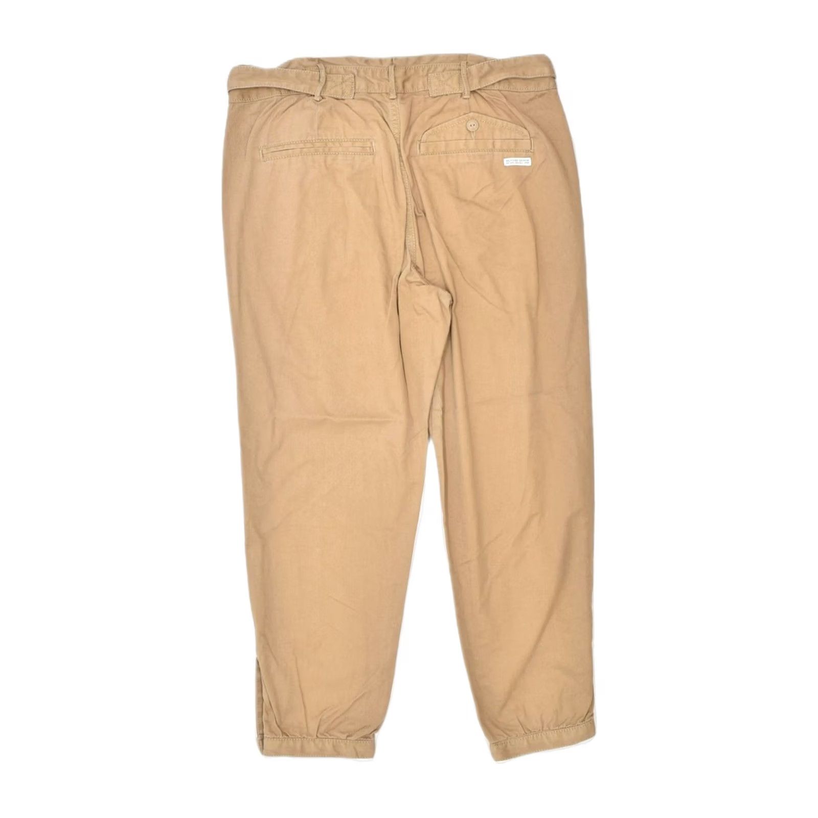 Tommy Hilfiger TOMMY HILFIGER Womens Slim Capri Trousers Beige Cotton W29 L23 Size 29" - 2 Thumbnail