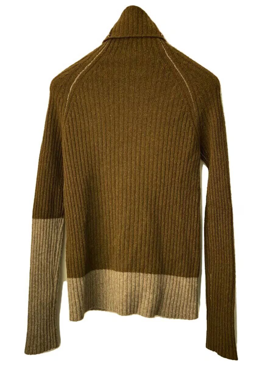 Y's × Yohji Yamamoto Ribbed Raglan Turtleneck Wool Knit Sweater Size M / US 6-8 / IT 42-44 - 2 Thumbnail