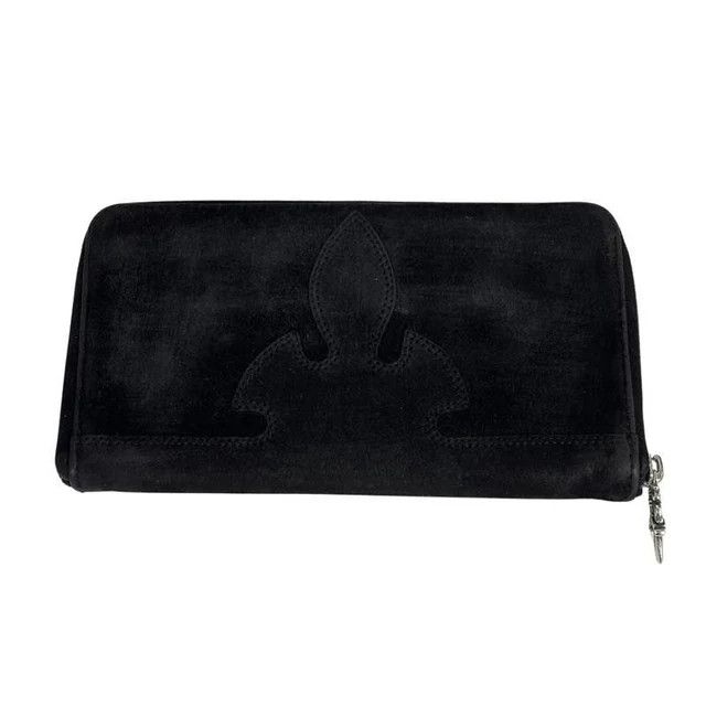 Chrome Hearts Chrome Hearts Cowhide Rec F Fleur Knee Wallet Black Size ONE SIZE - 2 Thumbnail