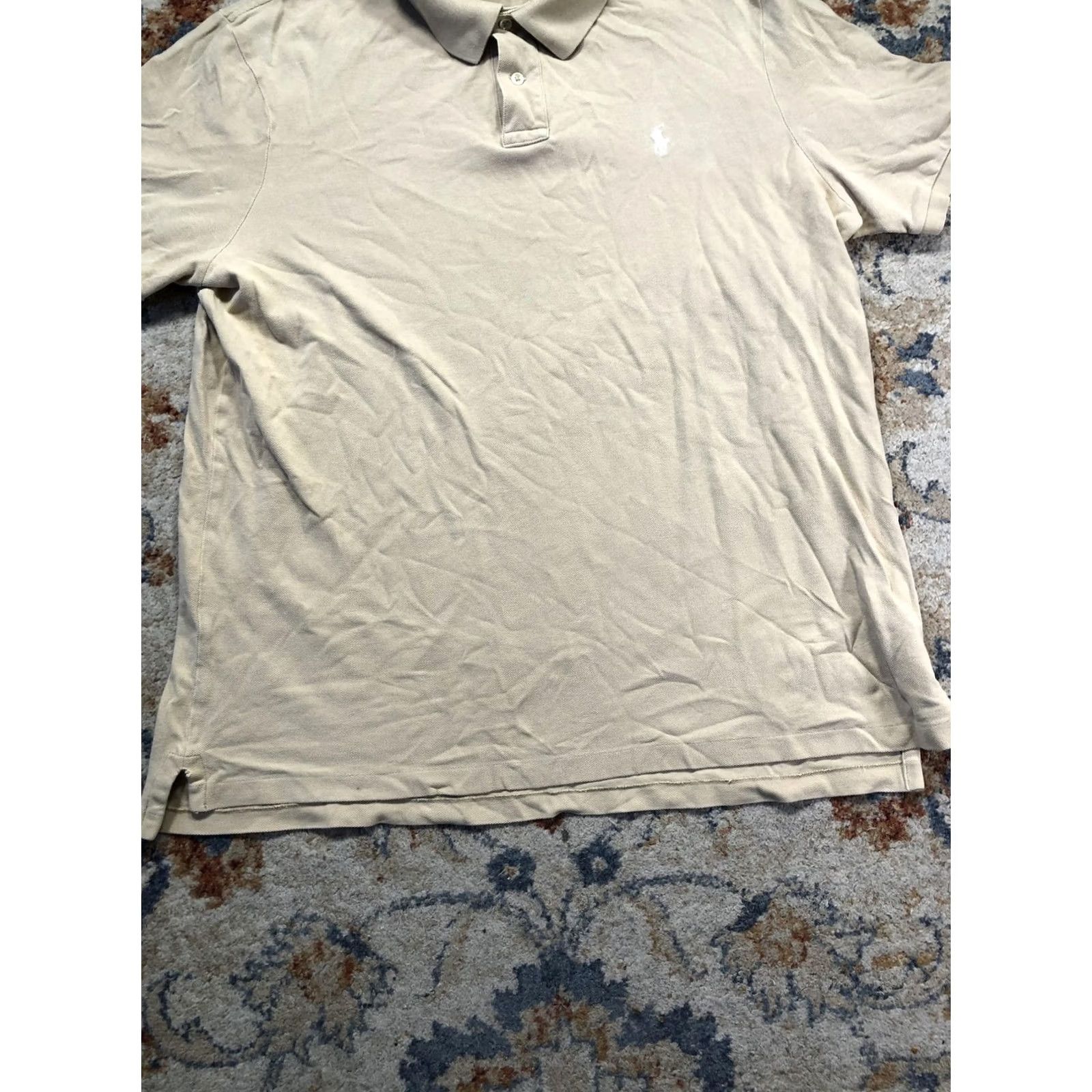 Polo Ralph Lauren Polo Ralph Lauren Polo Shirt Mens XL Beige Classic Fit Pony Logo Short Sleeve Size US XL / EU 56 / 4 - 5 Thumbnail