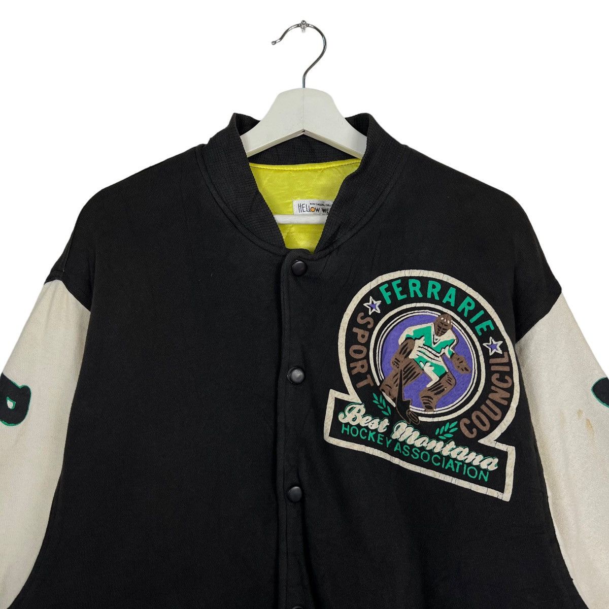 Japanese Brand 🔥 VINTAGE HOCKEY BOMBER VARSITY BOMBER JACKET Size US M / EU 48-50 / 2 - 3 Thumbnail