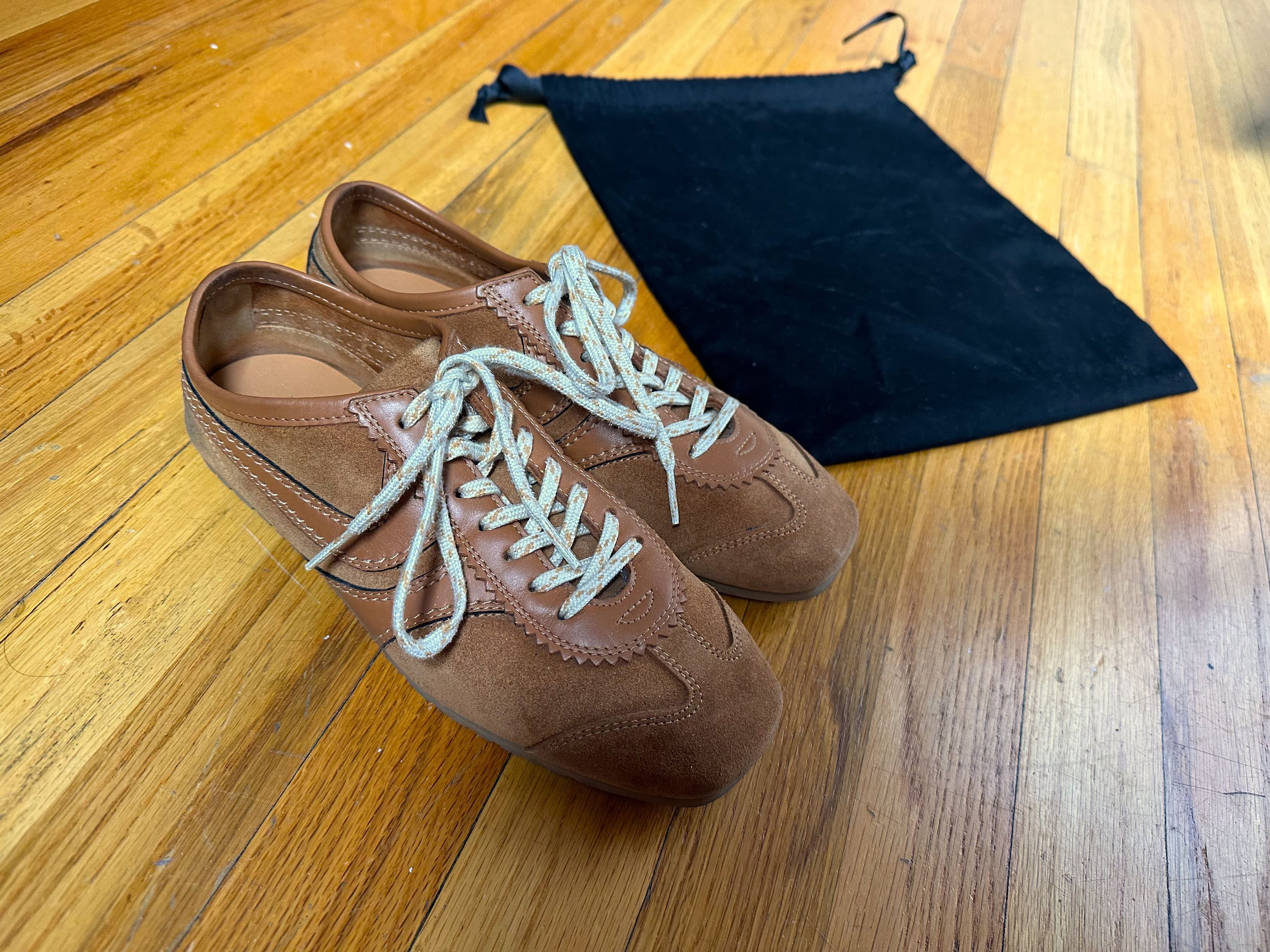 Dries Van Noten Dries Van Noten - Suede Sneakers (Tan) Size US 5.5 / EU 38 - 2 Thumbnail
