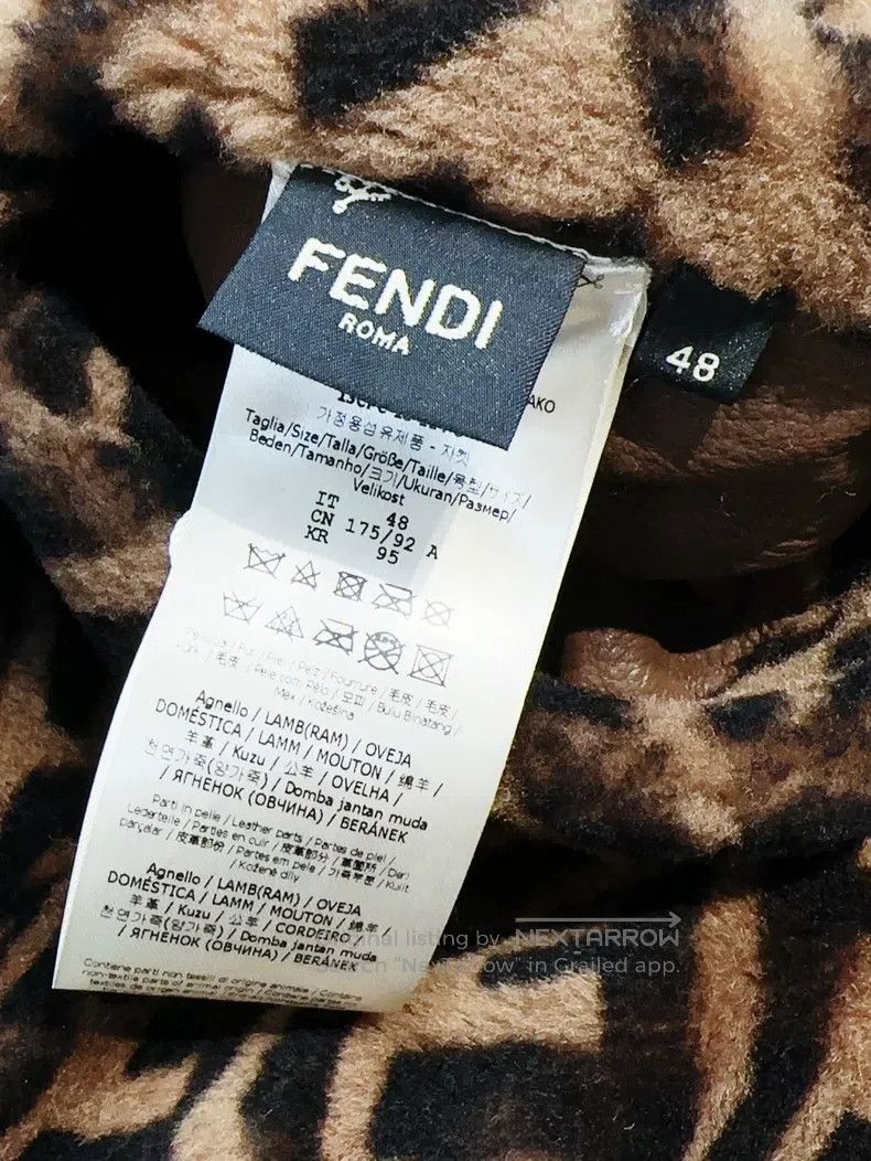 Fendi Fendi Brown Full Monogram Long Sleeve Leather Jacket (Size Size US M / EU 48-50 / 2 - 5 Thumbnail