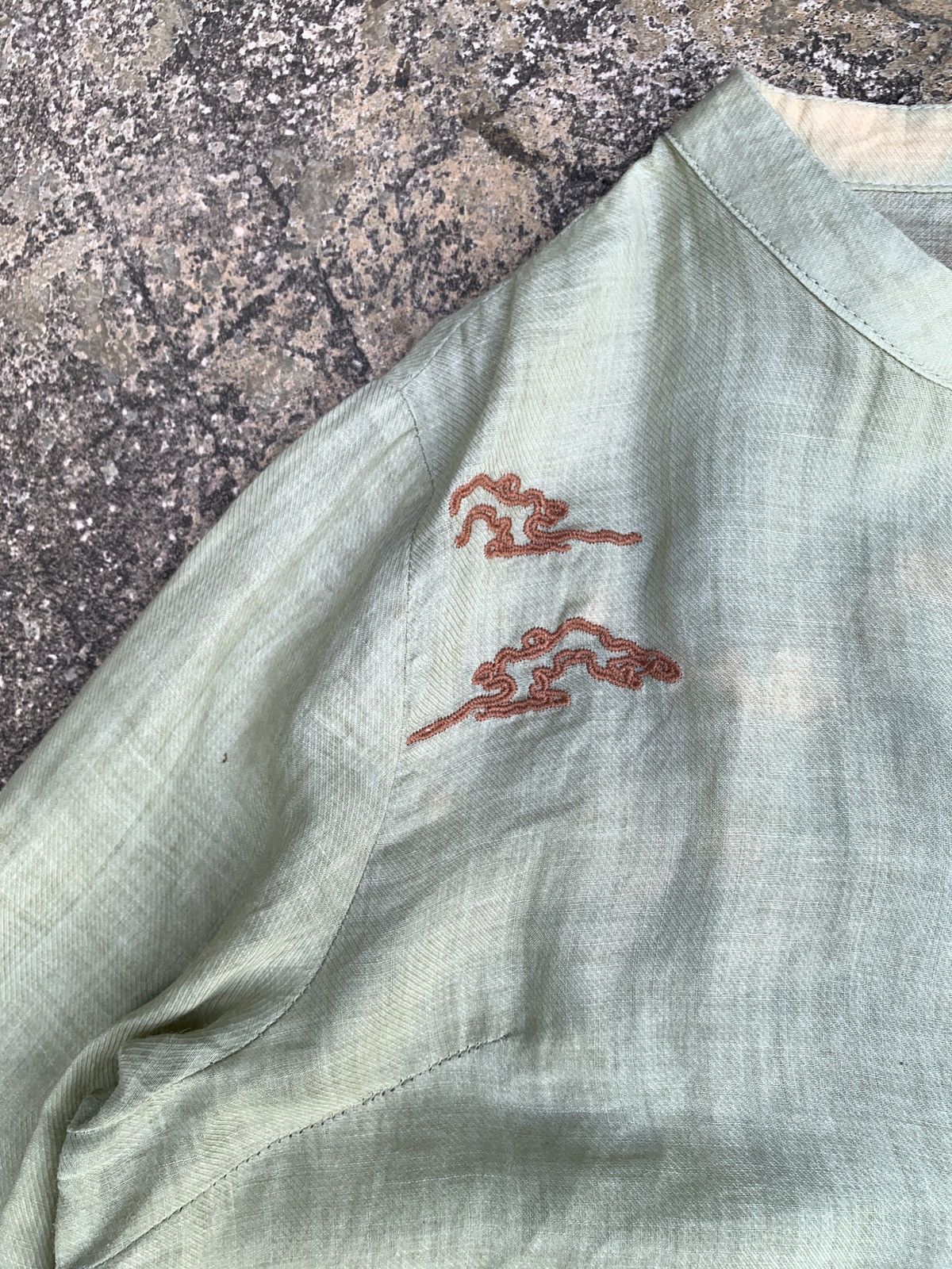 Japanese Brand × Vintage Japanese Rami Natural Fabric Traditional Art Embroidery Top Size M / US 6-8 / IT 42-44 - 5 Thumbnail