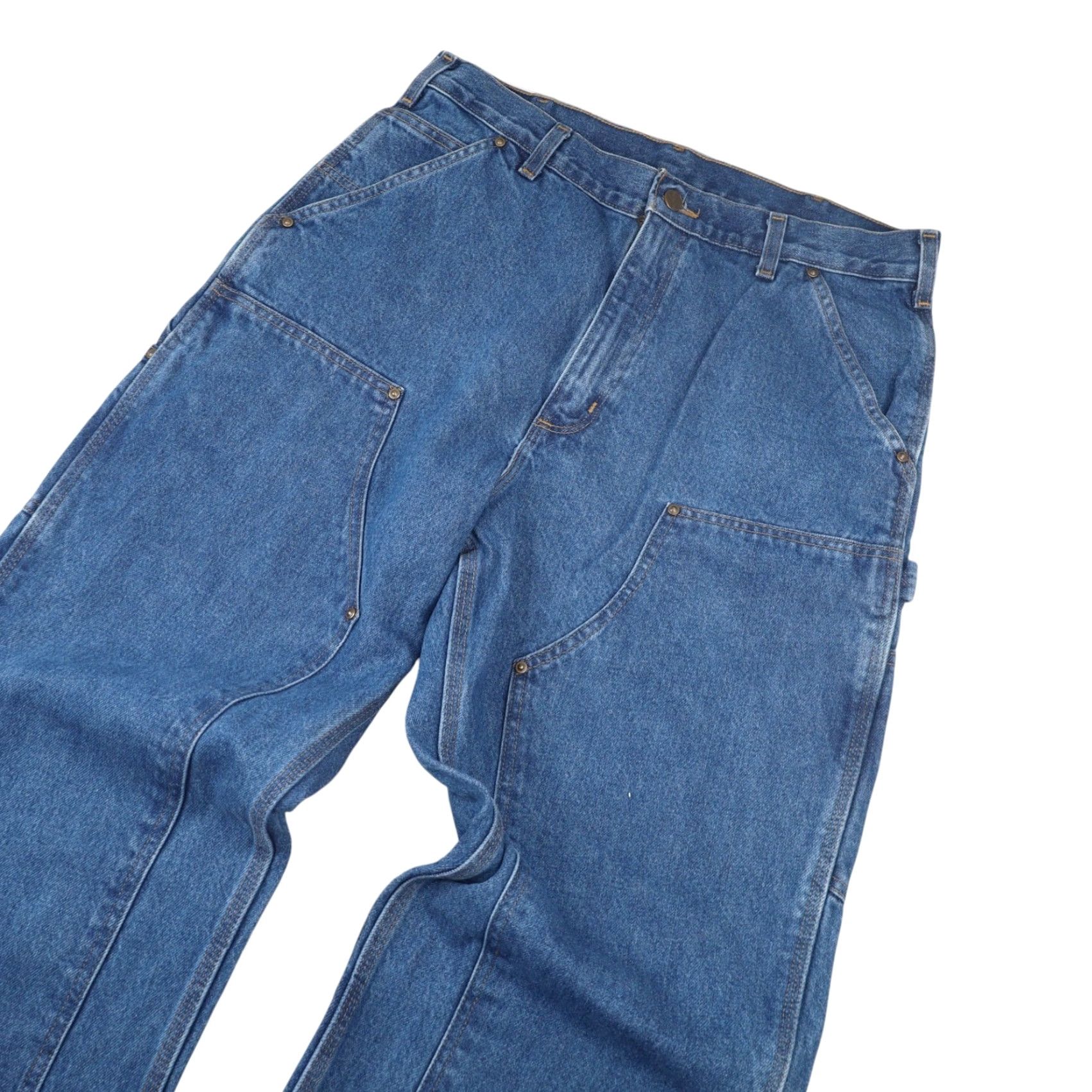 Carhartt VINTAGE Carhartt Baggy Denim Double Knee Carpenter Pants Men 34 Blue DST B73-DST Size US 34 / EU 50 - 2 Thumbnail