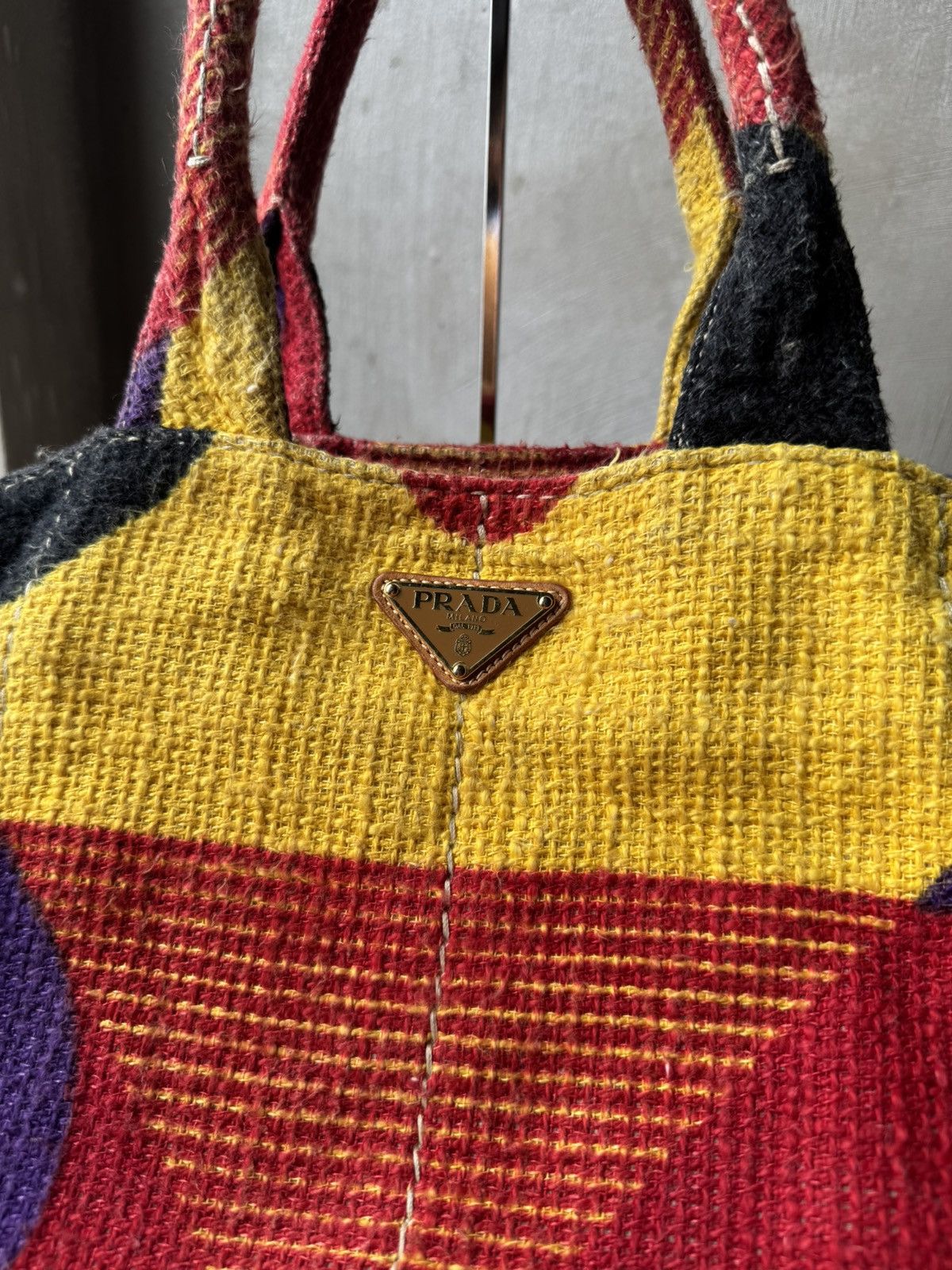 Prada Prada multicolor knitted totebag Size ONE SIZE - 3 Thumbnail