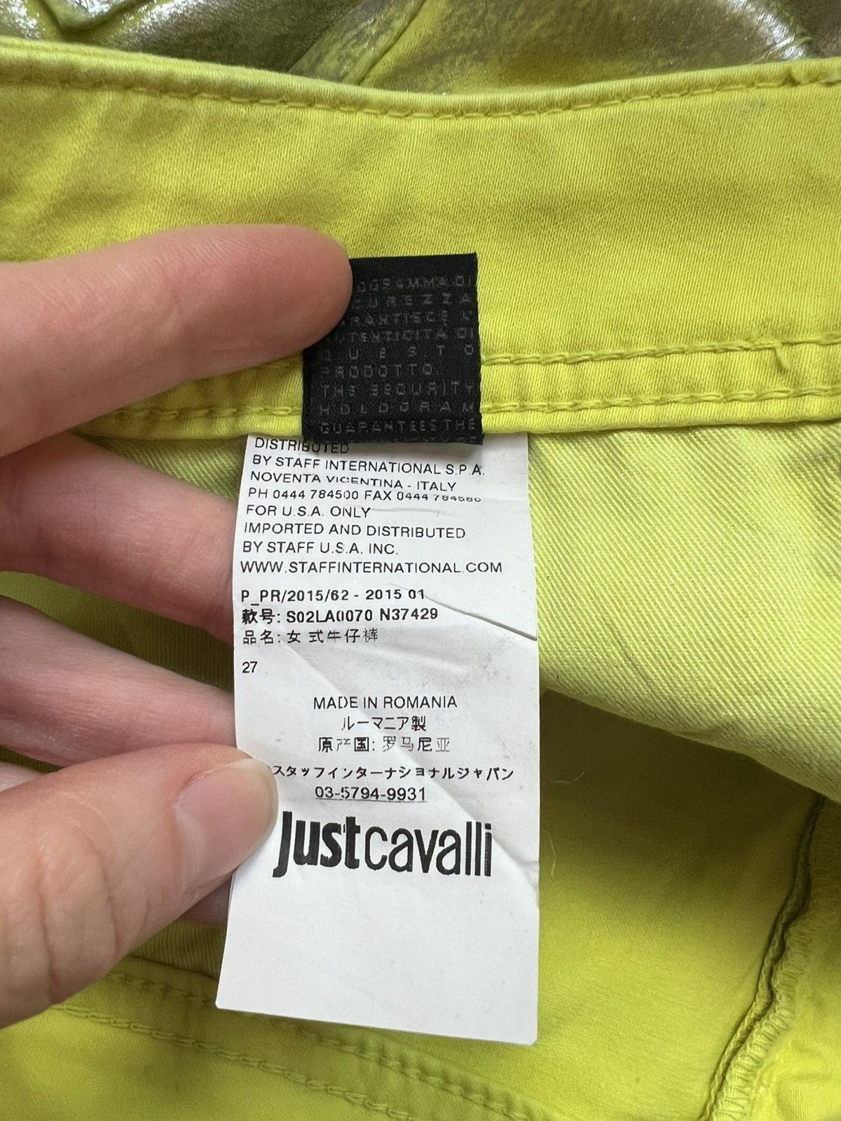 Just Cavalli Just Cavalli Neon Green Skinny Pants Size 27" / US 4 / IT 40 - 8 Thumbnail