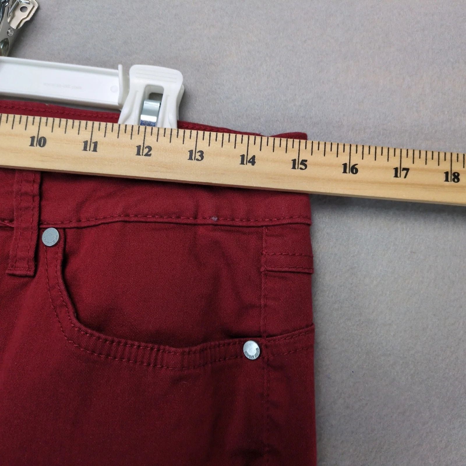 Seven 7 Seven7 High Rise Skinny Burgundy Jeans Womens 8 Booty-Shaper Size 30" / US 8 / IT 44 - 5 Thumbnail
