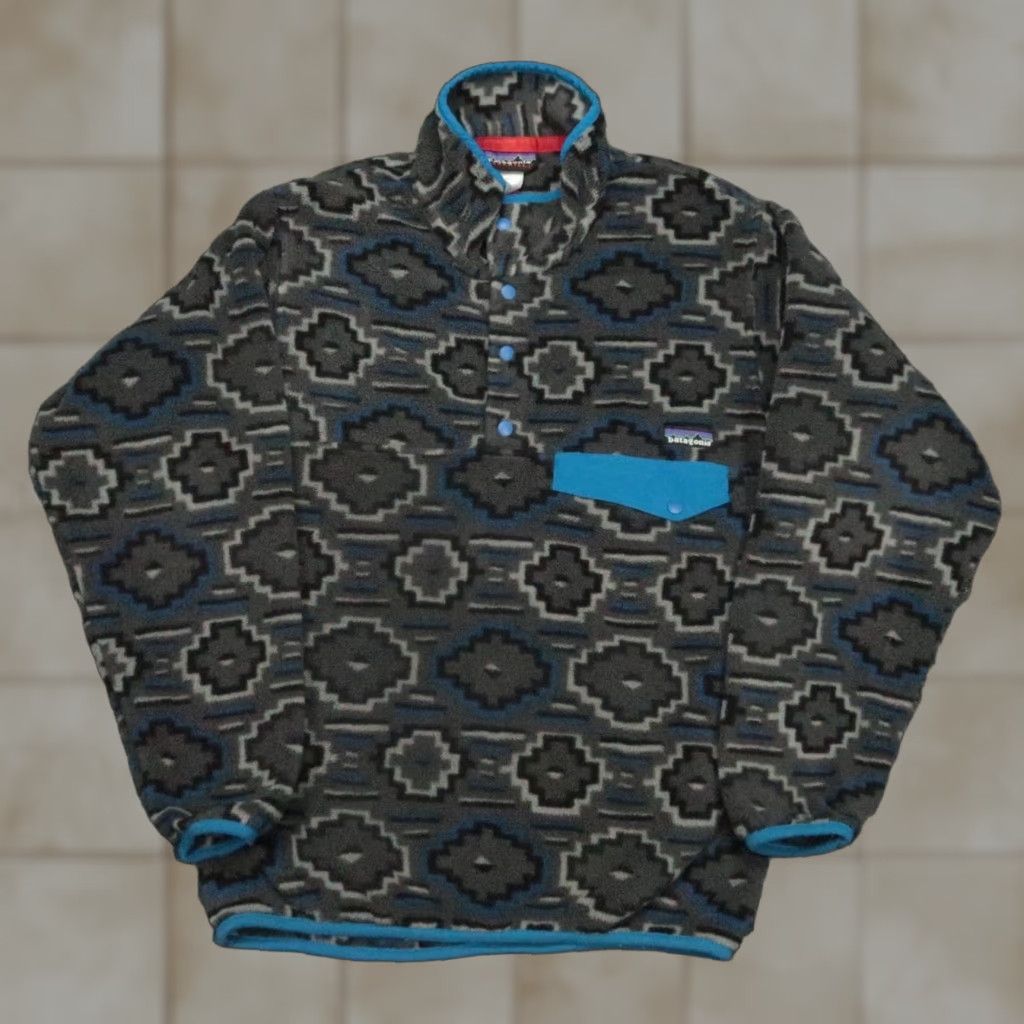 Patagonia Patagonia Synchilla Pullover Jacket Mens XS Extra Small Gray Fleece T Snap Geometric Aztec Patagonias Snap T Product Line Patagonia Snap T Size US XS / EU 42 / 0 - 1 Thumbnail