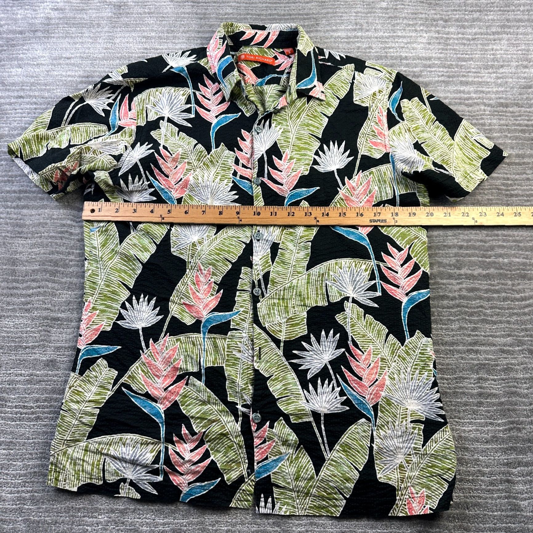 Tori Richard Tori Richard Shirt Mens Small Black Geometric Seersucker Button-Up Short Sleeve Casual Hawaiian Vintage: No Size US S / EU 44-46 / 1 - 7 Thumbnail