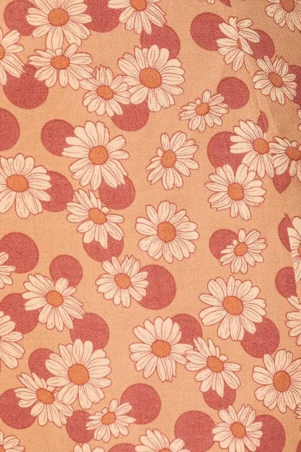 Sandro SANDRO Linen Blend Floral Print Skirt Size 3/L Size 30" / US 8 / IT 44 - 5 Thumbnail