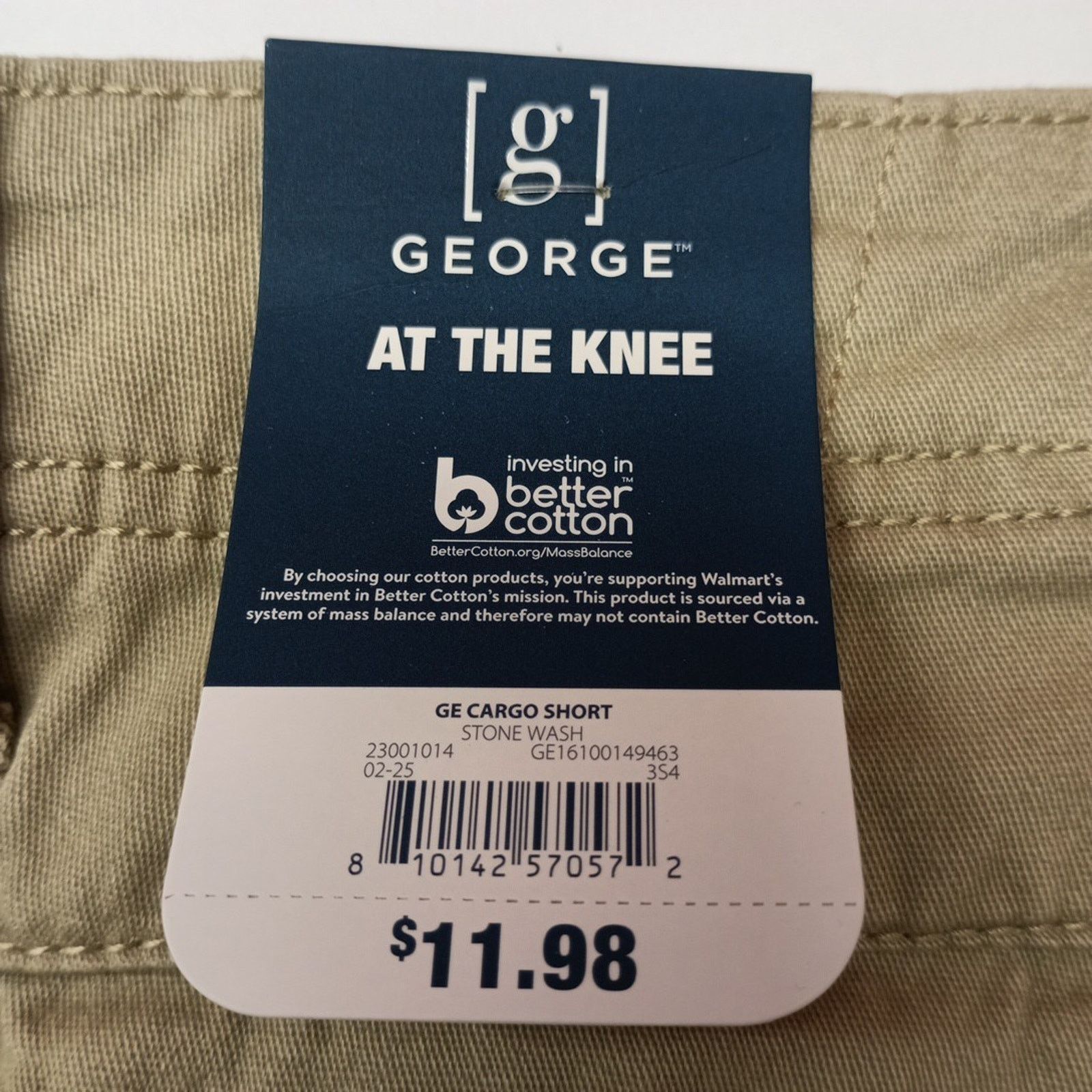 George George Cargo Shorts Mens Size 40 Beige Flat Front 10" Inseam Size US 40 / EU 56 - 4 Thumbnail