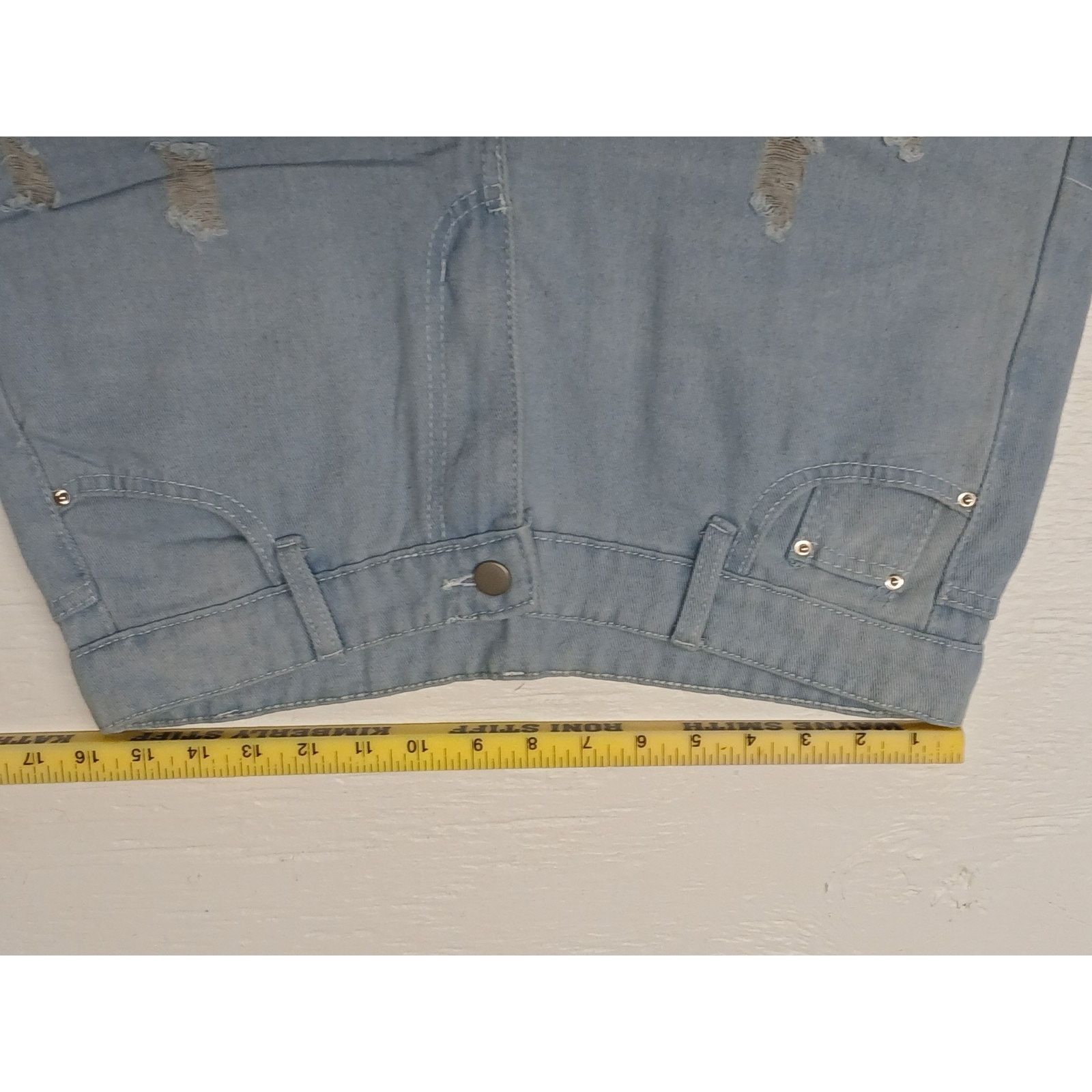 Other Unbranded (XL) Comfort Stretch Women's Light Denim Pants Size 32" / US 10 / IT 46 - 6 Thumbnail
