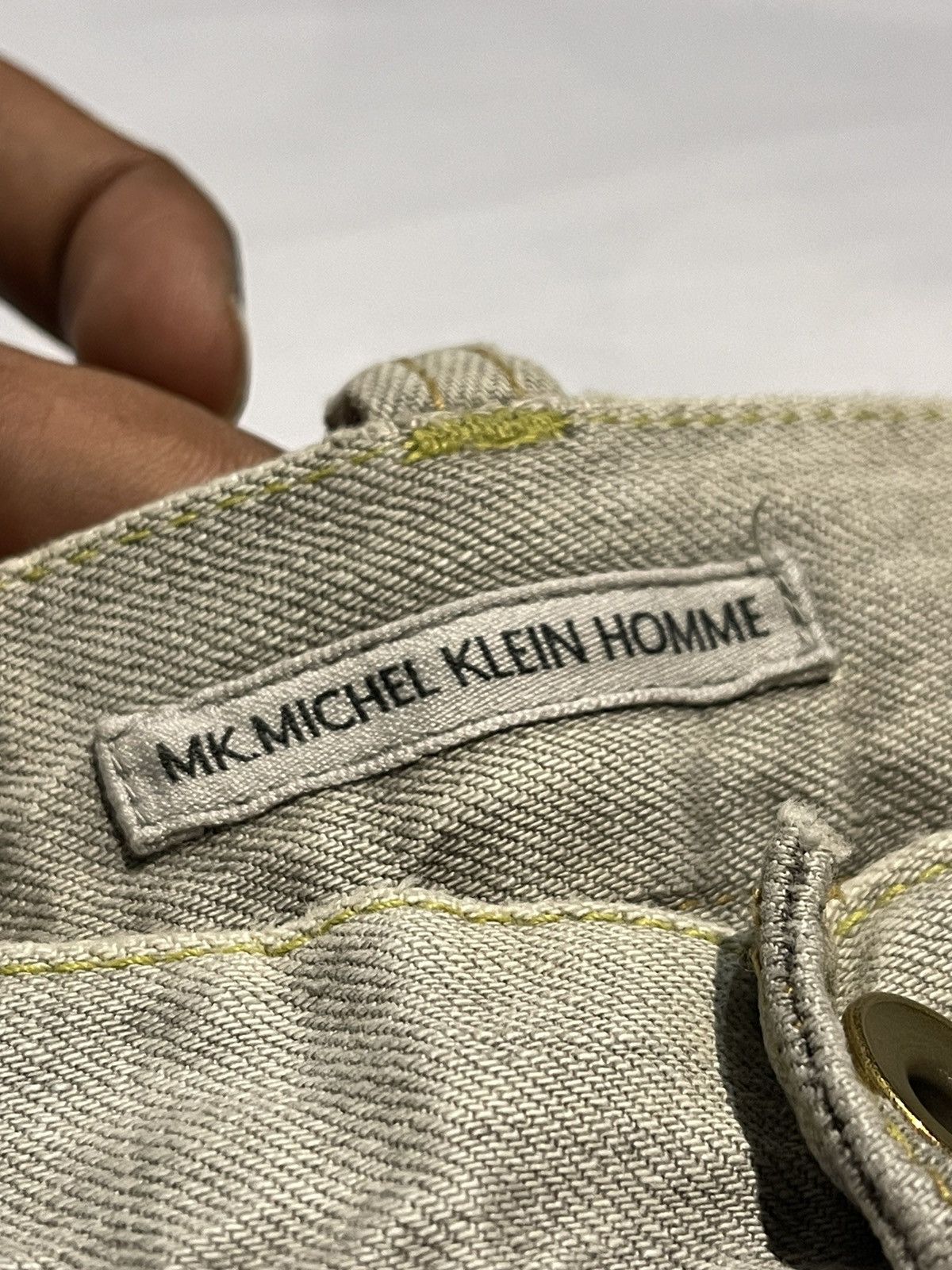Japanese Brand × Michel Klein FLARED ! MK MICHEL KLEIN HOMME DISTRESSED DENIM PANT Size US 31 - 7 Thumbnail