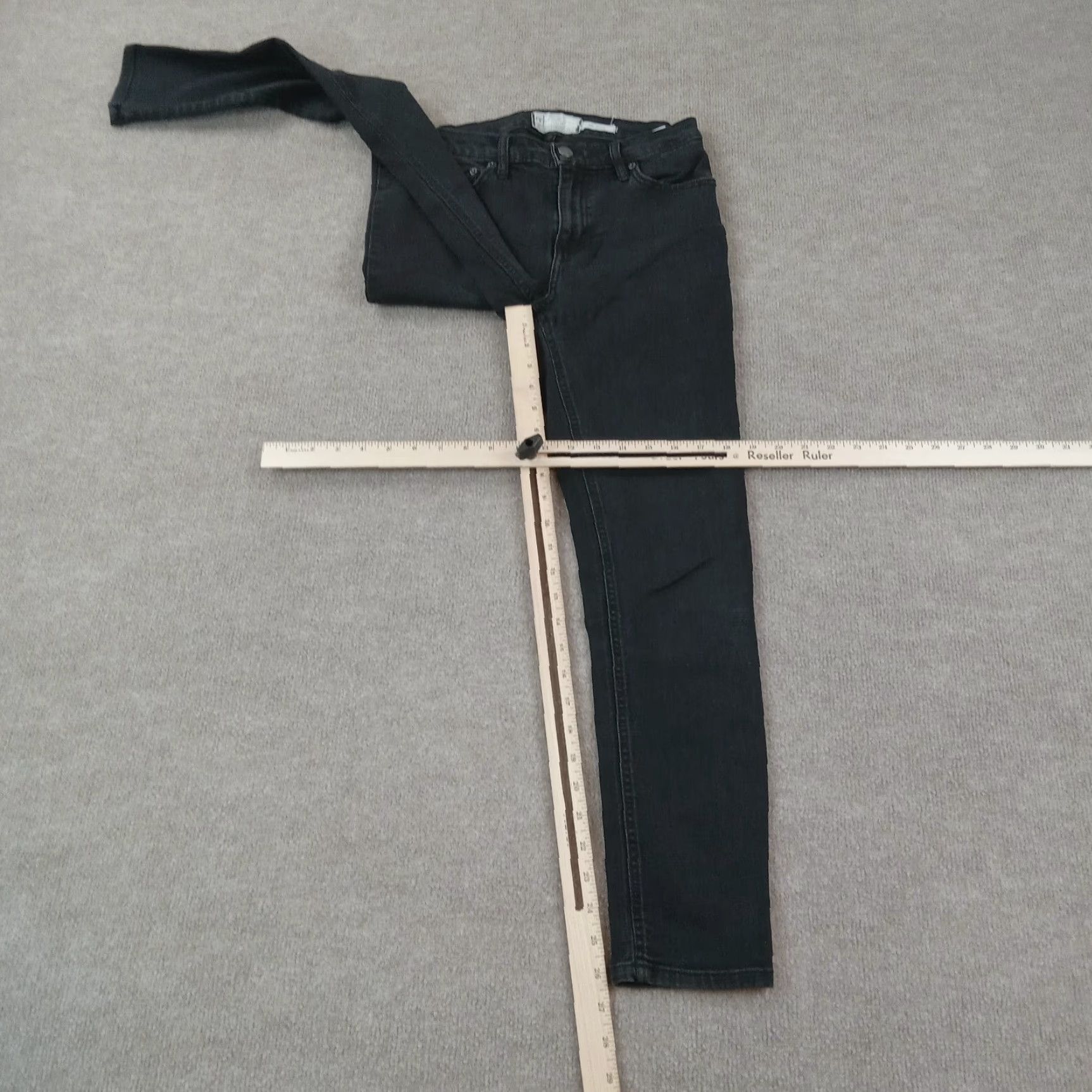 Free People Free People Womens Black Skinny Stretch High Rise Jeans 26 Regular Size 26" / US 2 / IT 38 - 2 Thumbnail