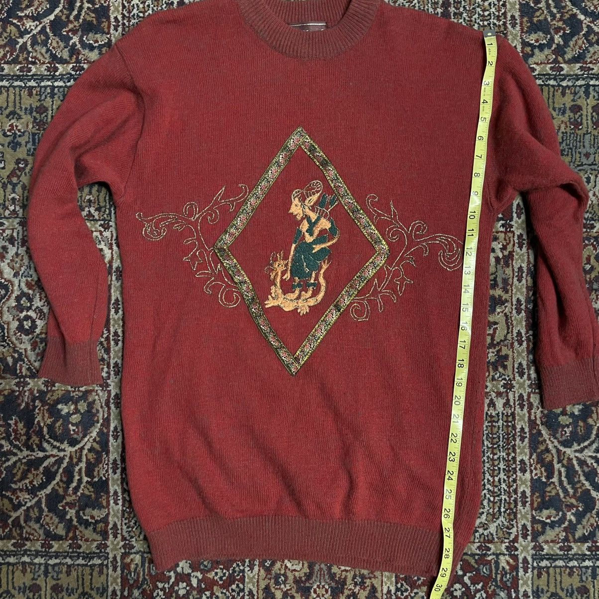 Kapital Vintage Japan Sweater Alpaca Wool with Gold Embroidery sz L Size US L / EU 52-54 / 3 - 13 Thumbnail