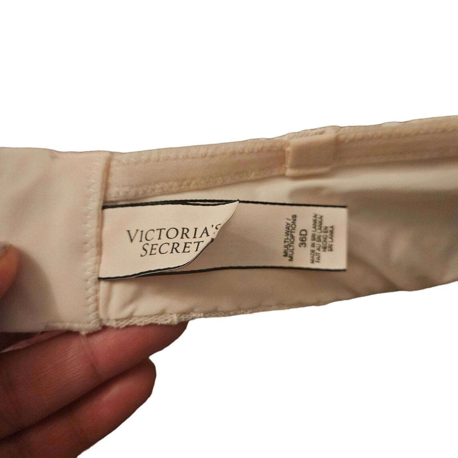 Designer Victoria's Secret Lacy Strapless Padded Bra Size 36D Size ONE SIZE - 3 Thumbnail