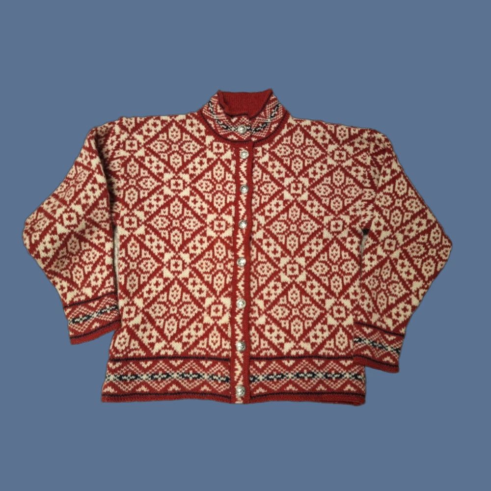 Vintage VINTAGE L.L. Bean Wool Blend Button Up Sweater Women’s S Red Christmas 90s USA Cardigan Womens Size S / US 4 / IT 40 - 1 Thumbnail