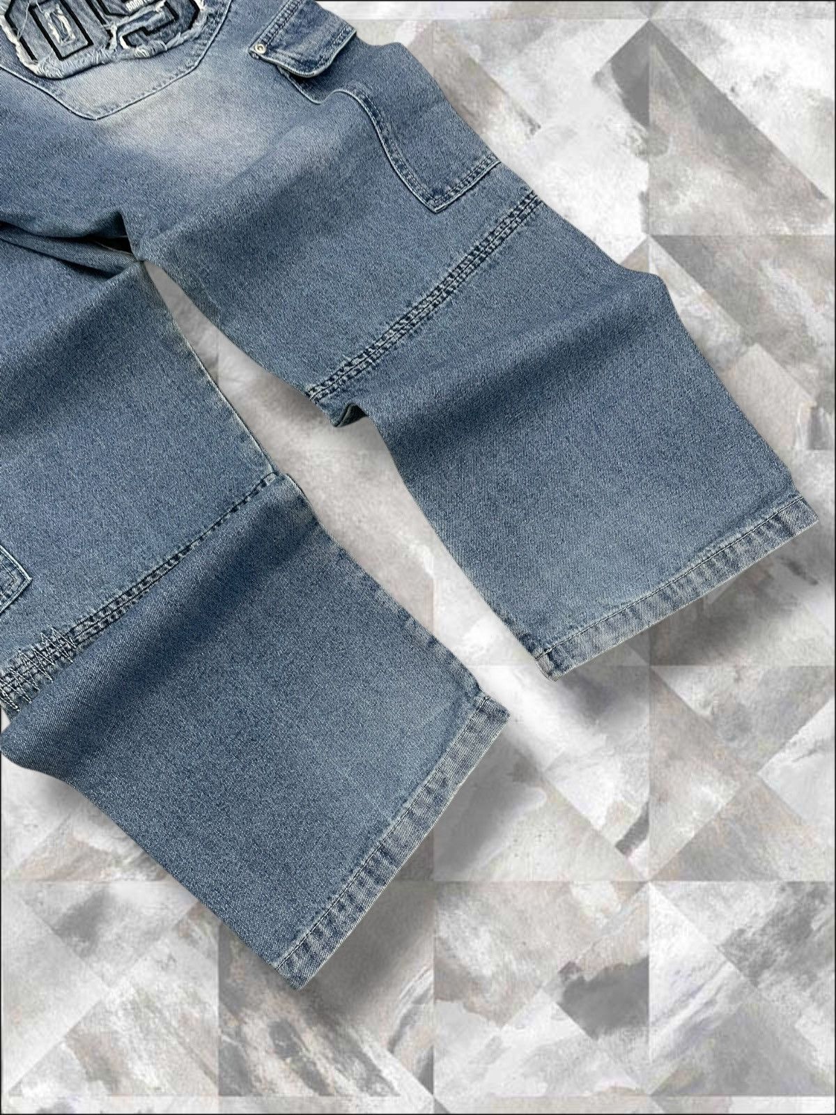 JNCO Vintage Rare 1990s Designer Bobby Gang Baggy Cargo Denim Size US 30 / EU 46 - 13 Thumbnail