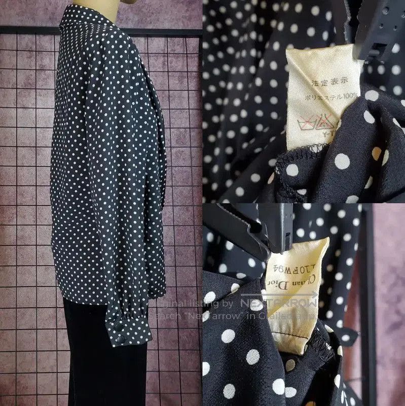 Dior Dior Black Polka Dot Long Sleeve Blouse . Size M / US 6-8 / IT 42-44 - 3 Thumbnail