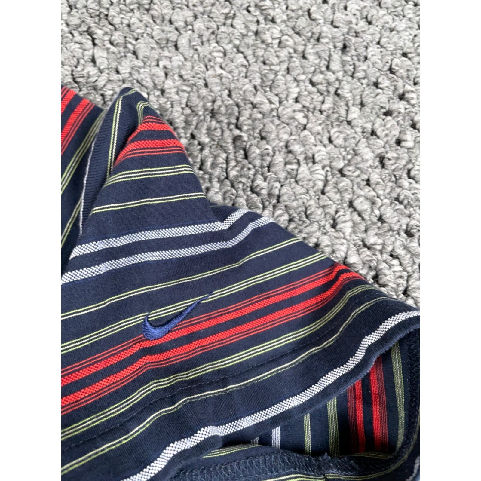 Nike Nike Golf Polo Shirt Mens Large Dark Blue Red Striped Embroidered Cotton Polo Shirt Golf Size US M / EU 48-50 / 2 - 5 Thumbnail