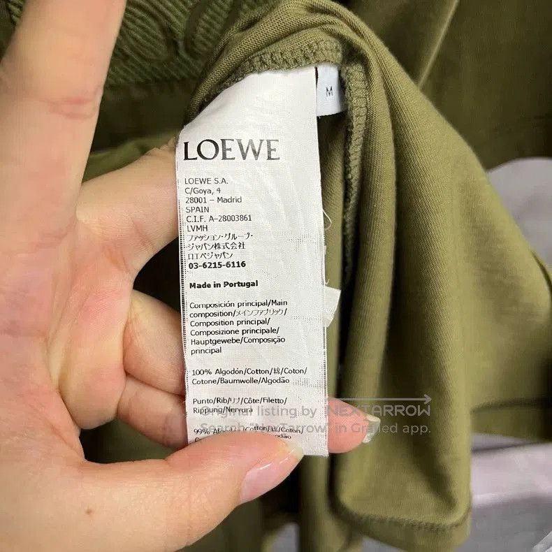 Loewe LOEWE Olive Green Logo Print T. Size US M / EU 48-50 / 2 - 3 Thumbnail