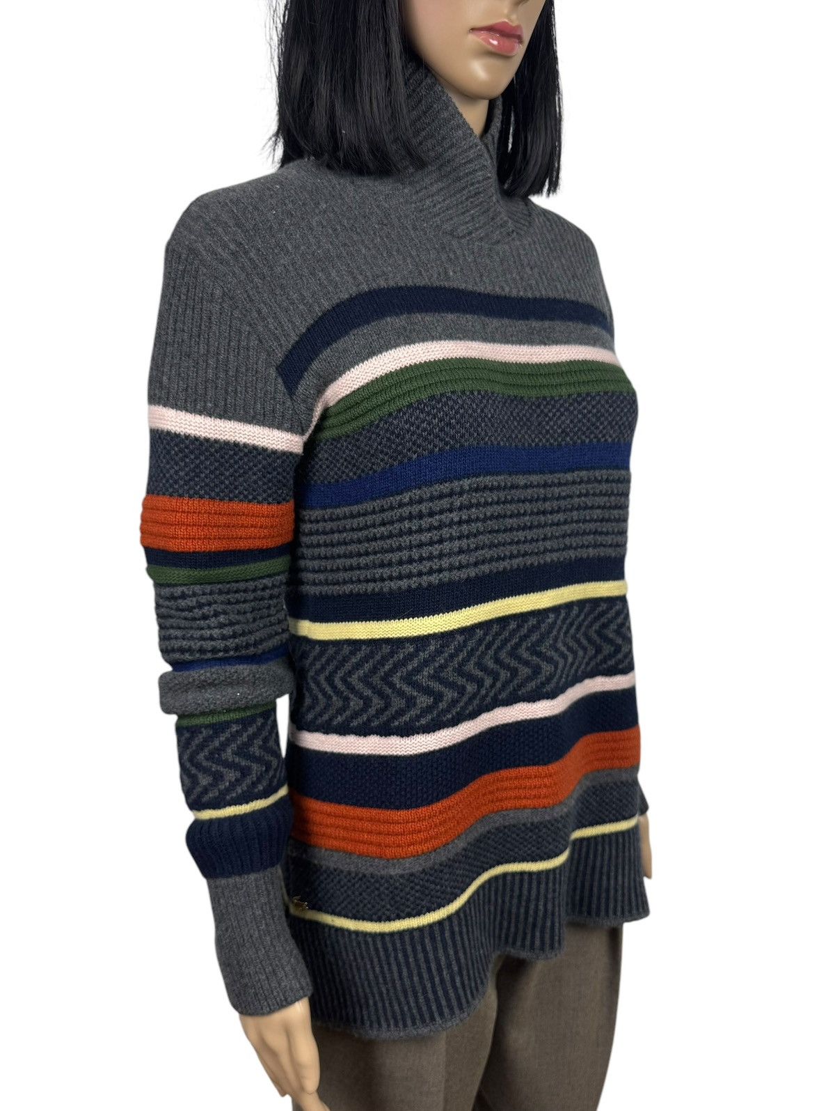 Lacoste Lacoste Wool-Viscose Pattern Sweater Striped Color size FR40 Size M / US 6-8 / IT 42-44 - 3 Thumbnail