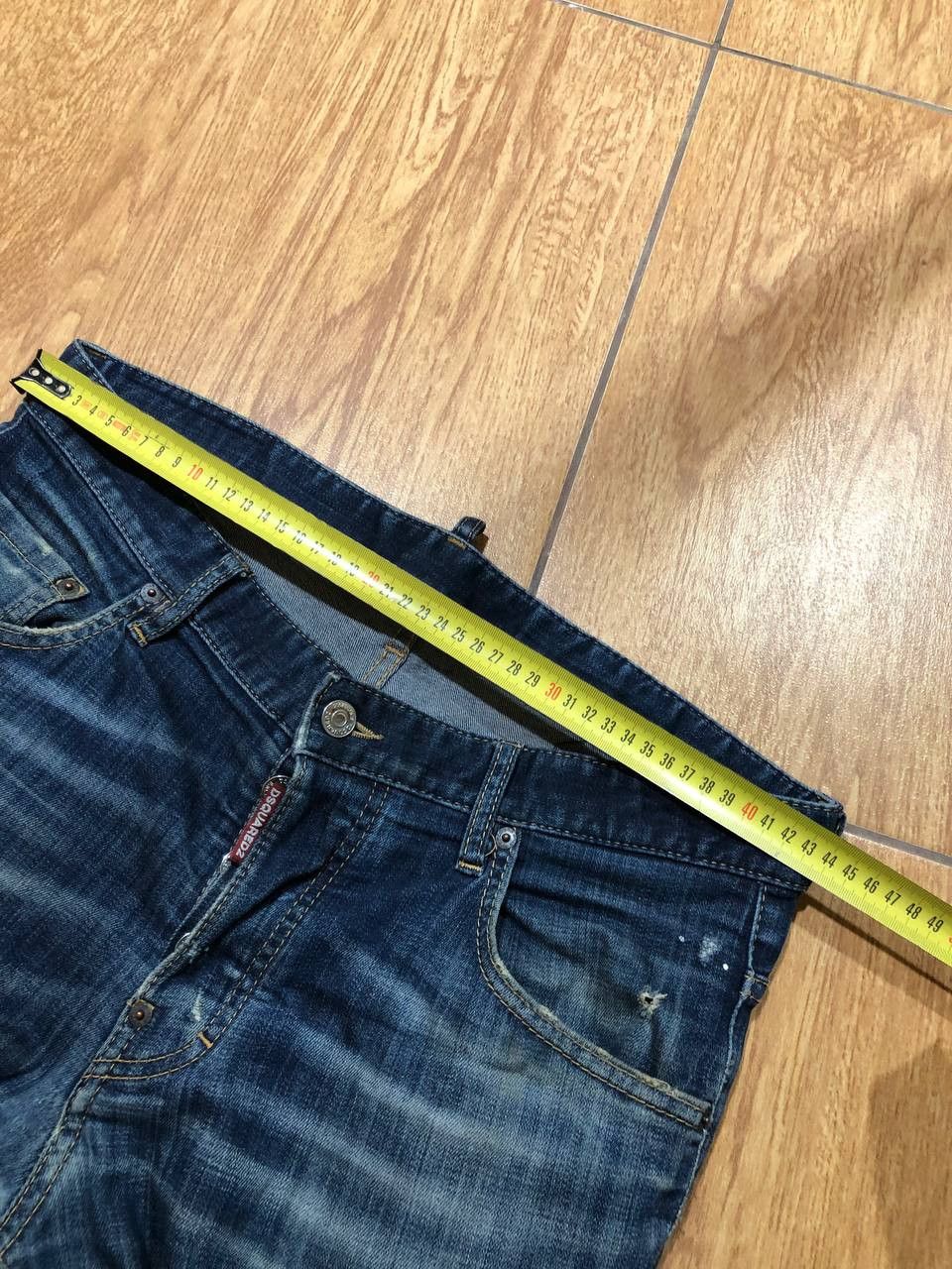 Dsquared2 DSQUARED2 Size 34 Blue Distressed Cotton Skinny Jeans Size US 34 / EU 50 - 11 Thumbnail