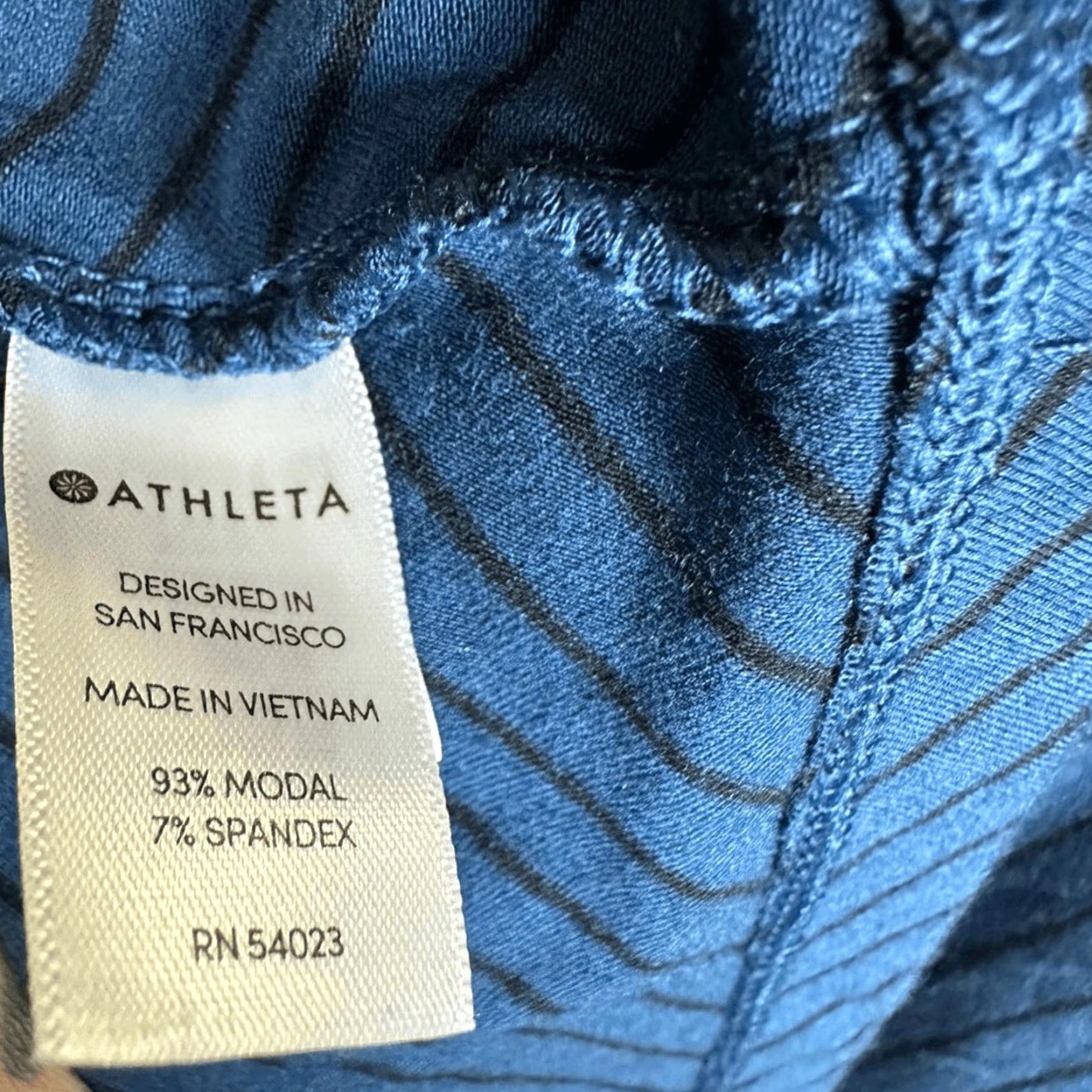 Athleta Athleta Women Shift Dress Midi Sleeveless Stripe Blue Black Stretch M Size M / US 6-8 / IT 42-44 - 3 Thumbnail