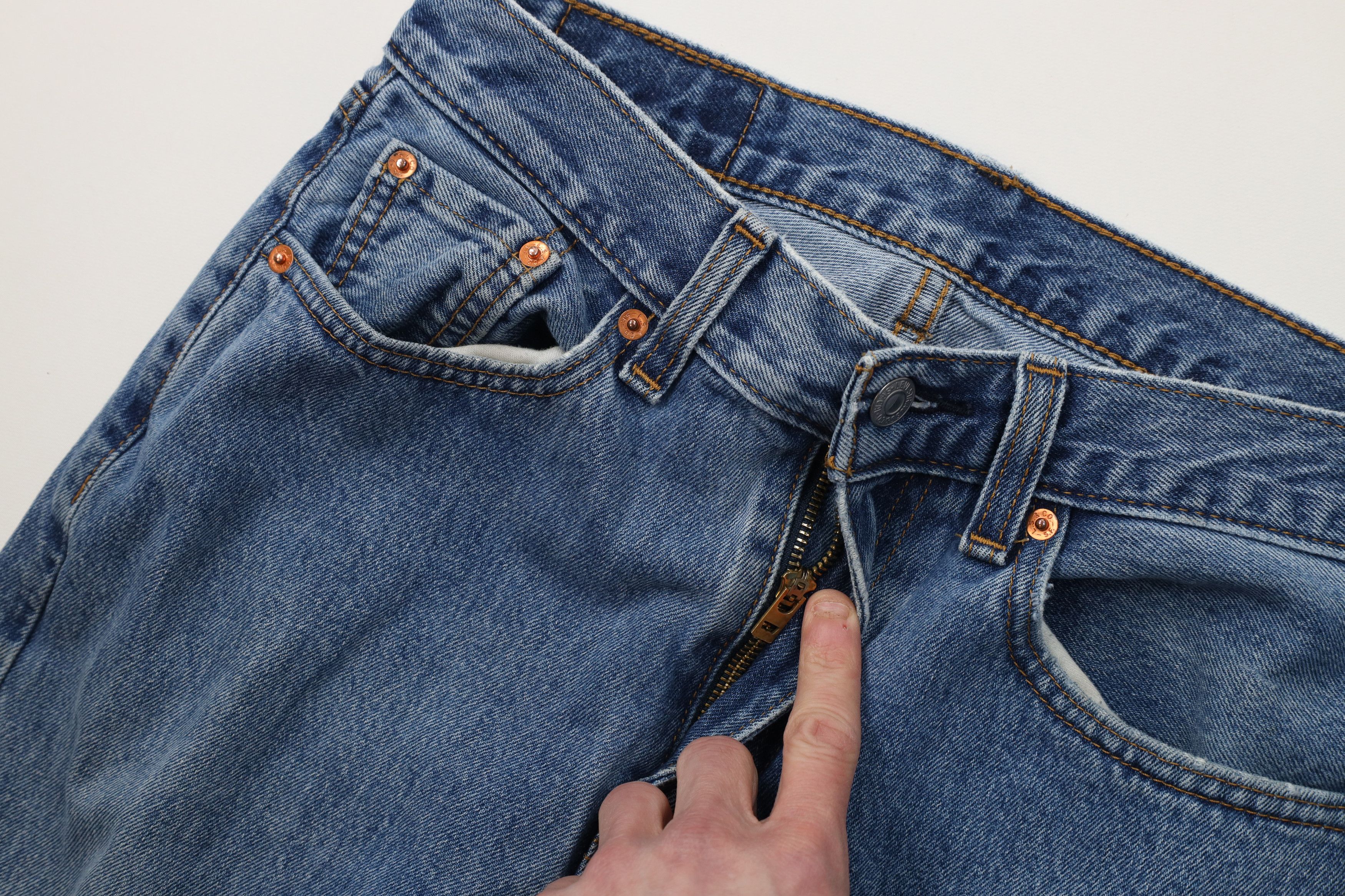 Levi's Vintage Y2K Levis 505 Regular Straight Leg Denim Jeans Blue Size US 30 / EU 46 - 10 Thumbnail