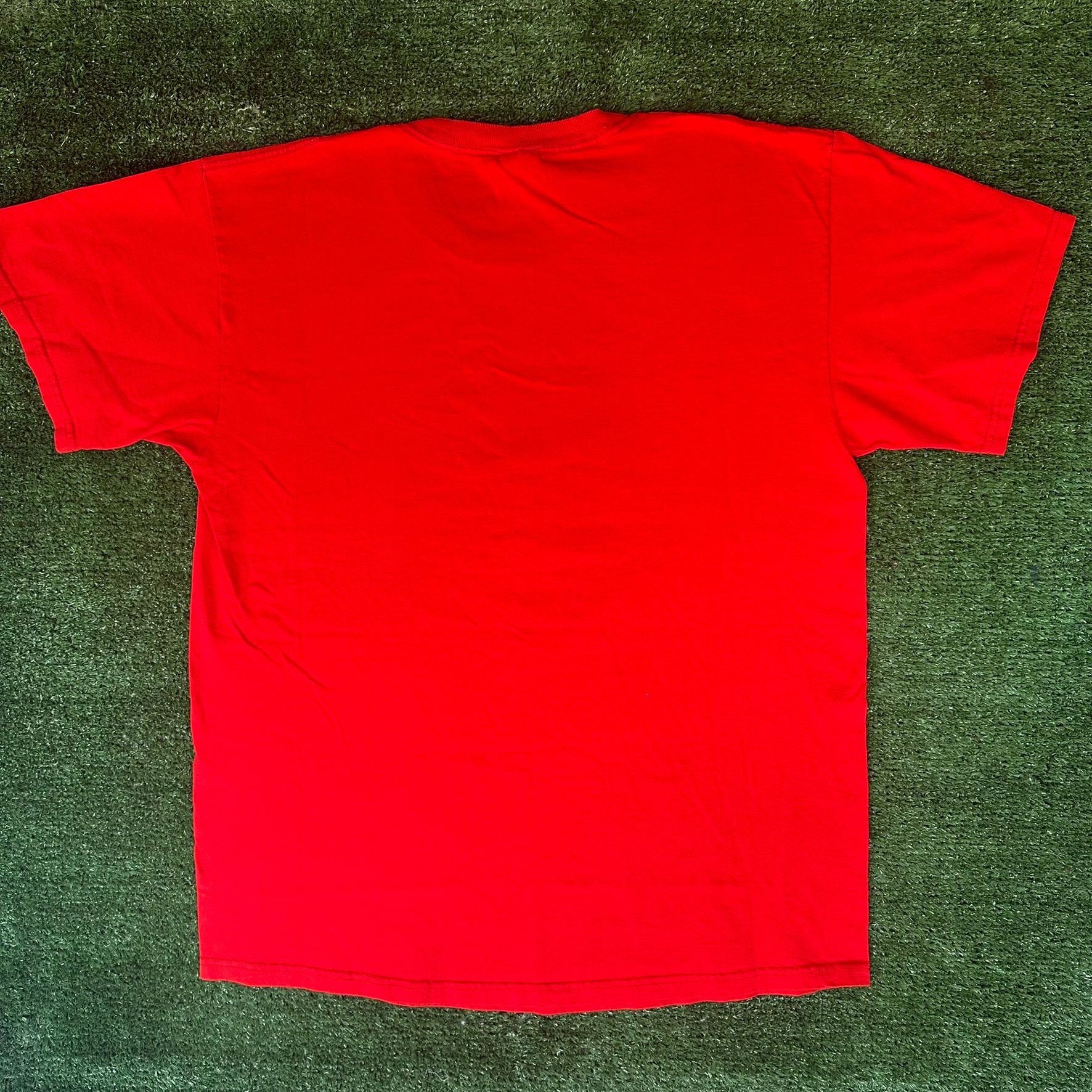 Fruit Of The Loom Vintage 90s Espana Spain Bull T-Shirt Tourist Souvenir Red L Size US L / EU 52-54 / 3 - 4 Thumbnail