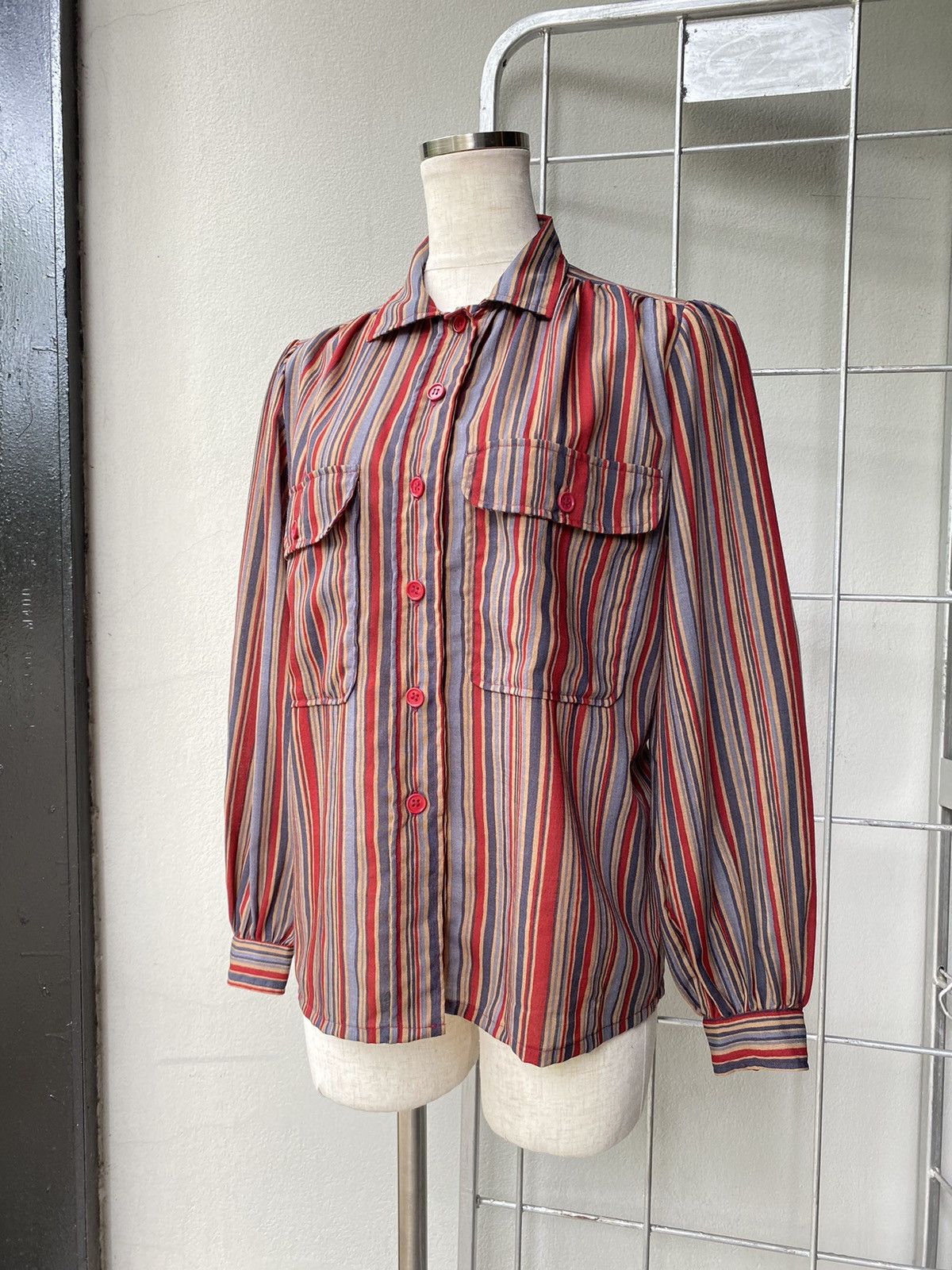 Givenchy Givenchy Multicolor Striped Long-Sleeve Shirt Size S / US 4 / IT 40 - 7 Thumbnail