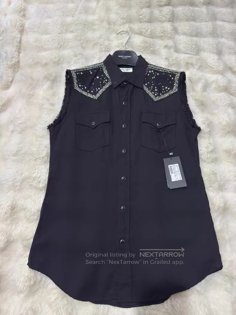 Saint Laurent Paris Saint Laurent Paris Sleeveless Shirt Vest i Size US S / EU 44-46 / 1 - 1 Thumbnail