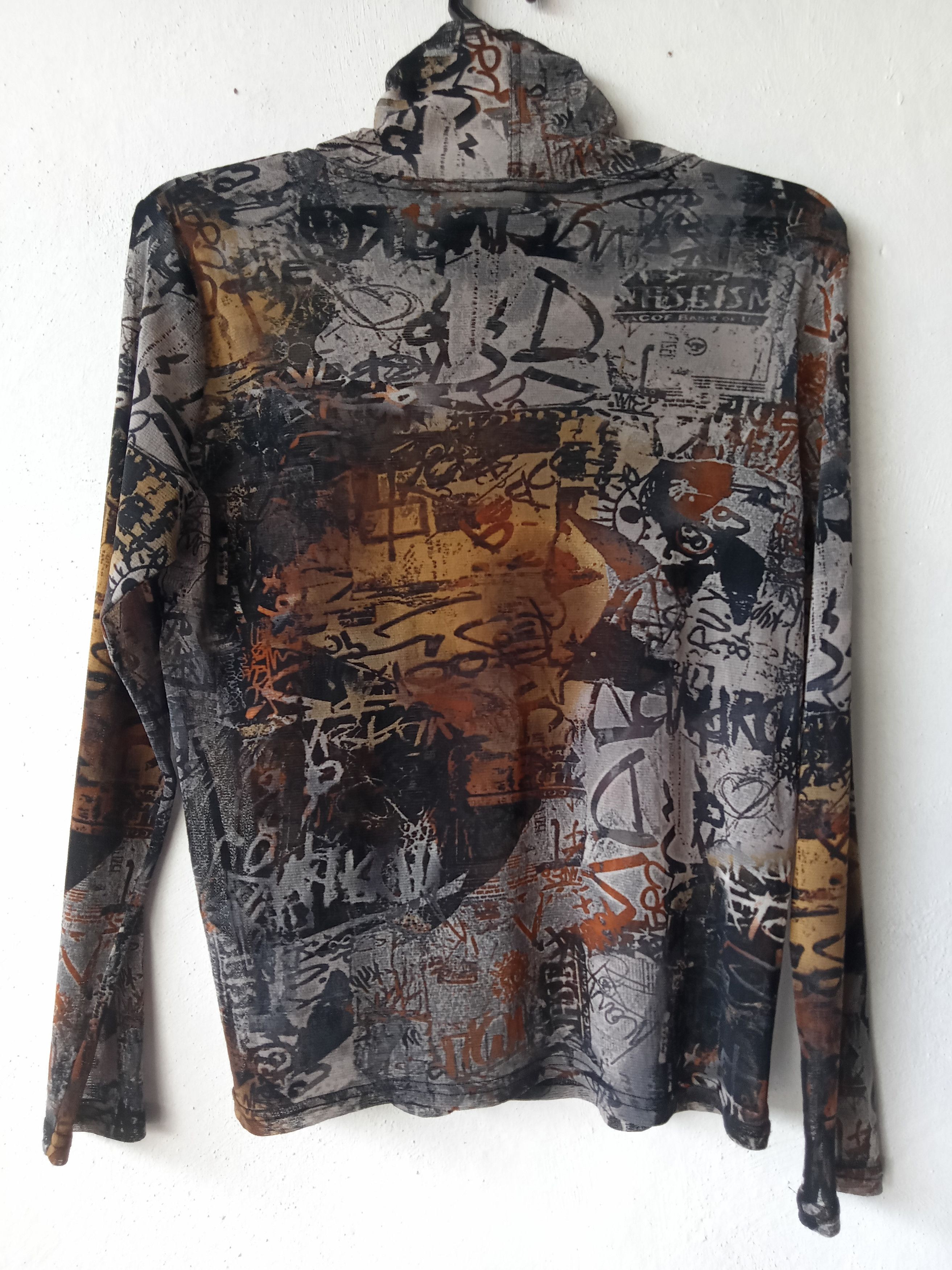 Seditionaries Japanese Brand Fullprint Abstract Full Mesh Tshirt Size M / US 6-8 / IT 42-44 - 2 Thumbnail