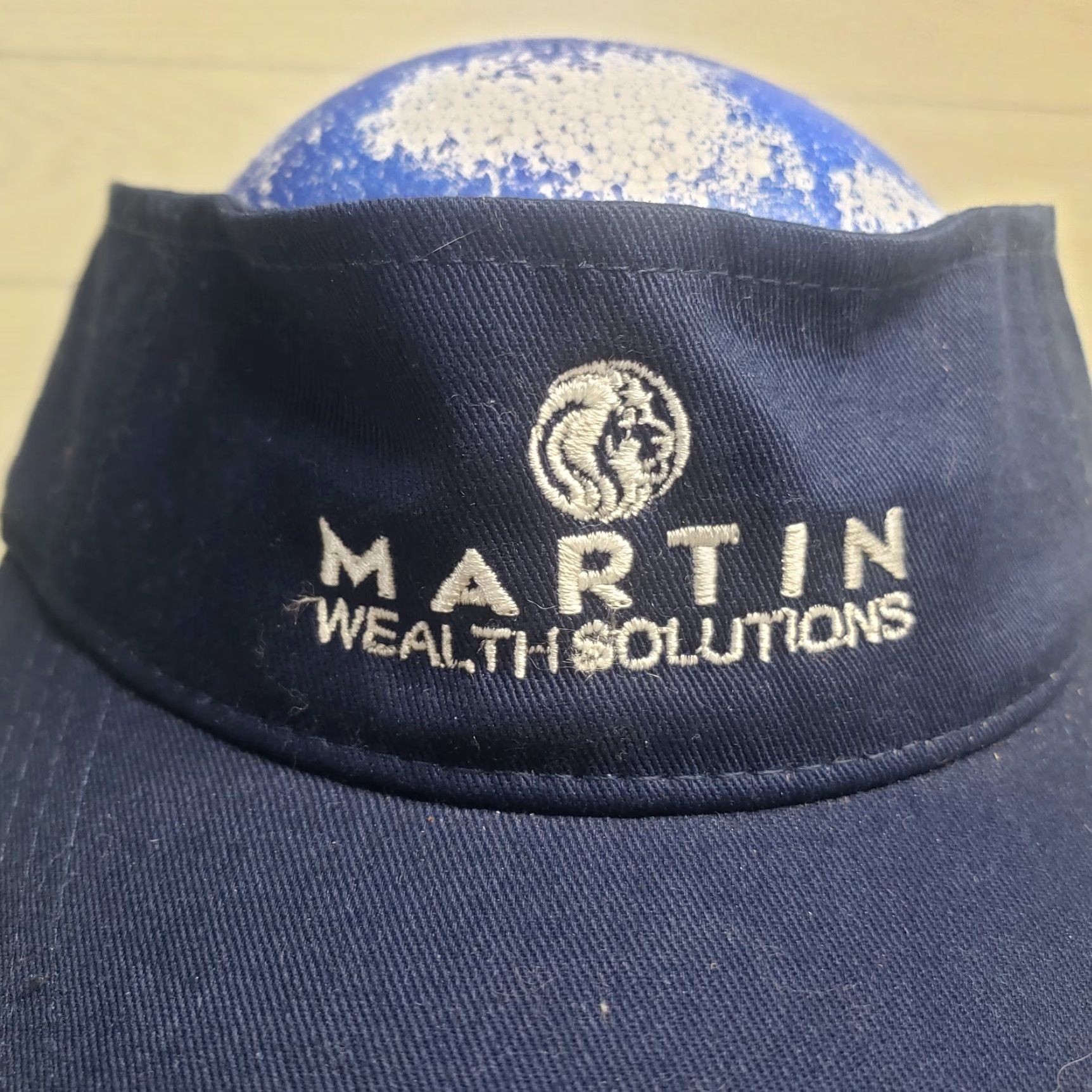 Vintage VINTAGE Martin Wealth Solutions Logo Blue Visor Hat Cap Running Size ONE SIZE - 2 Thumbnail