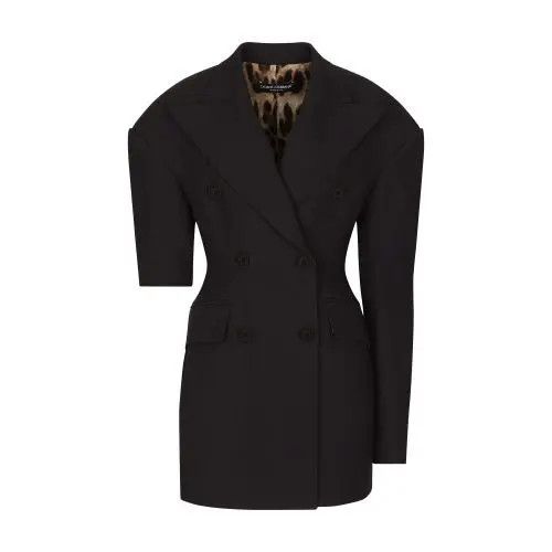 Dolce & Gabbana o1y0825 Crepe Coat in Black Size S / US 4 / IT 40 - 1 Thumbnail